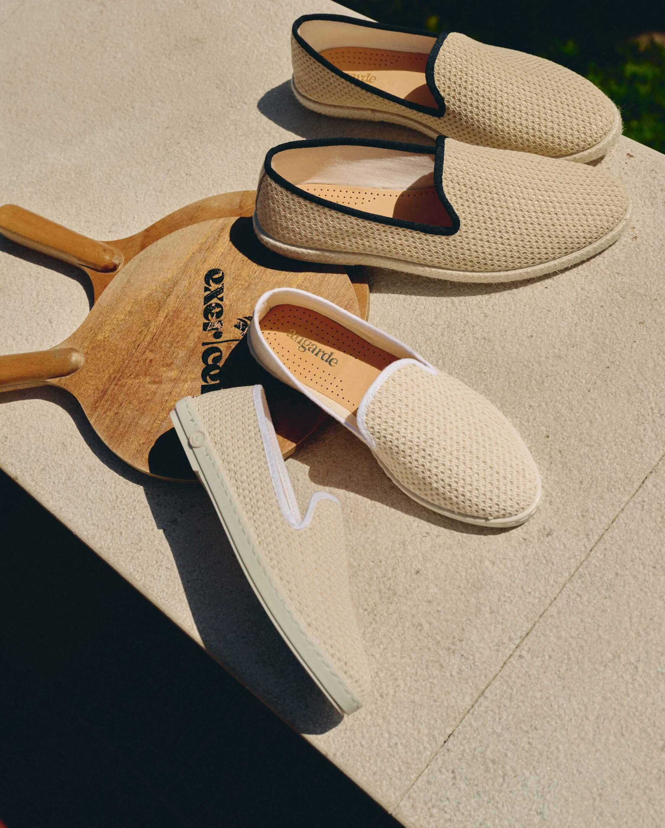 Women's espadrille, mesh beige ivory ANGARDE Beige