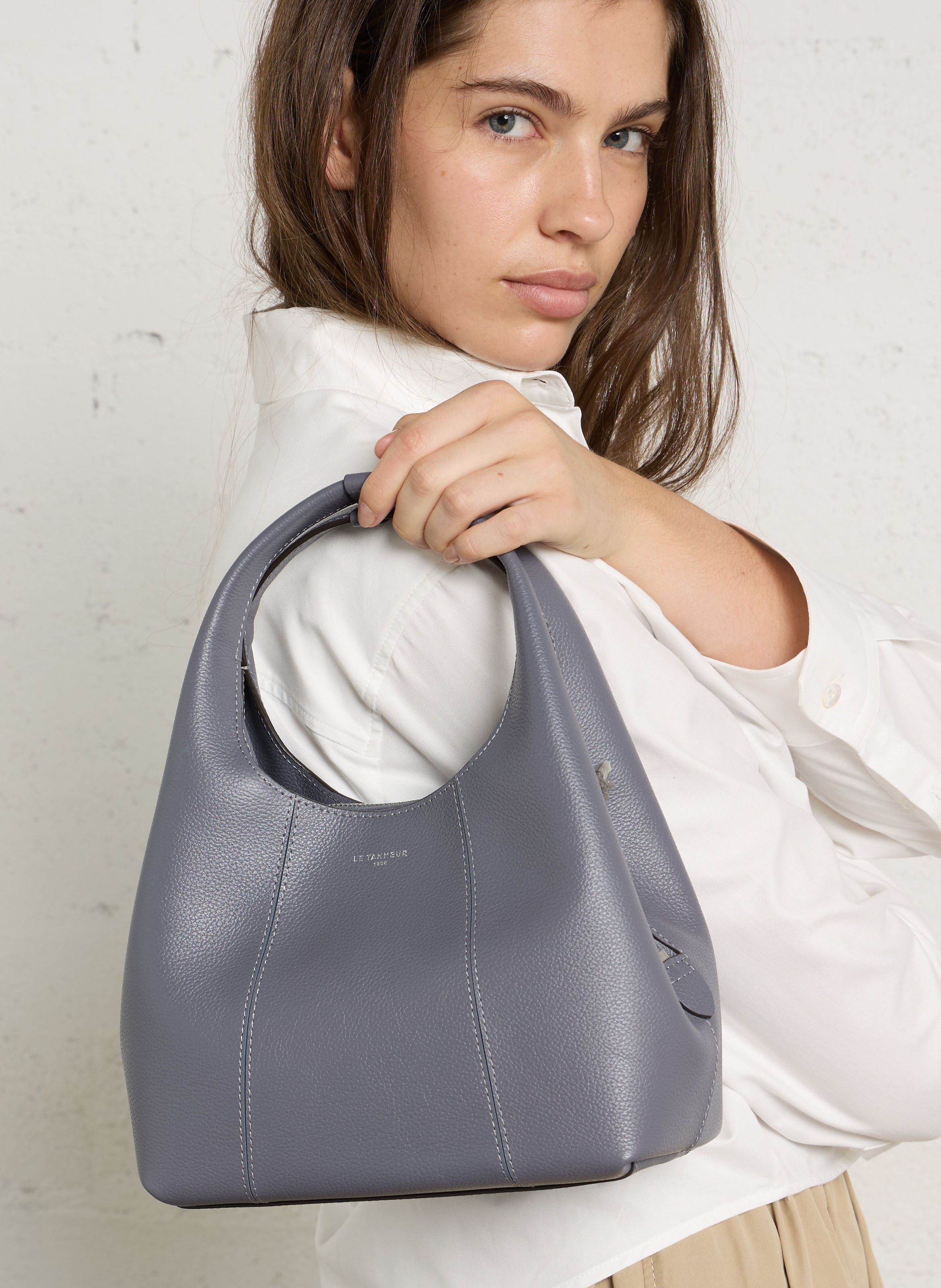 Nerfleren schoudertas | Blauw LE TANNEUR Dames