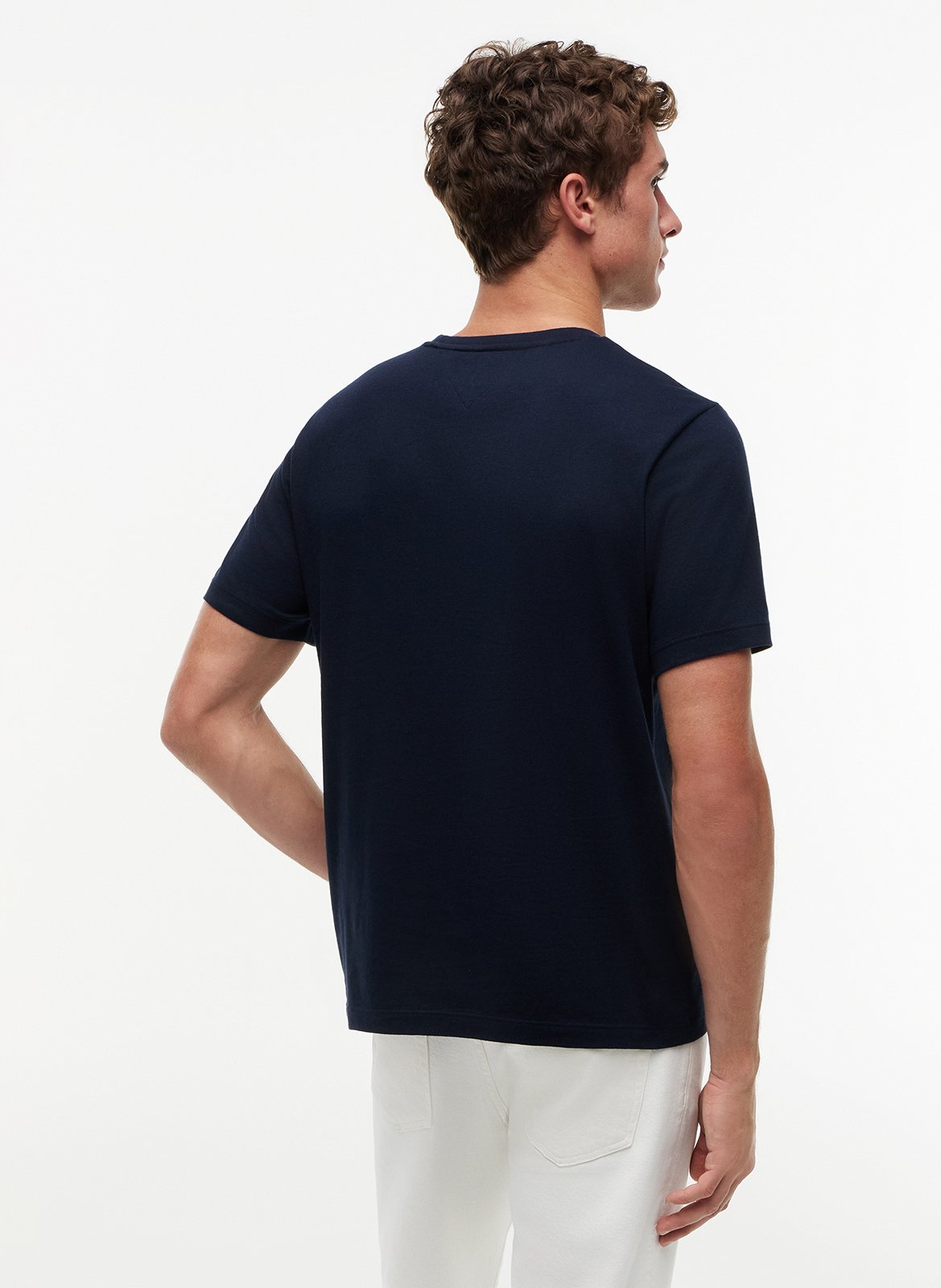 Baumwoll-Pullover mit Rundhalsausschnitt TOMMY HILFIGER Blau