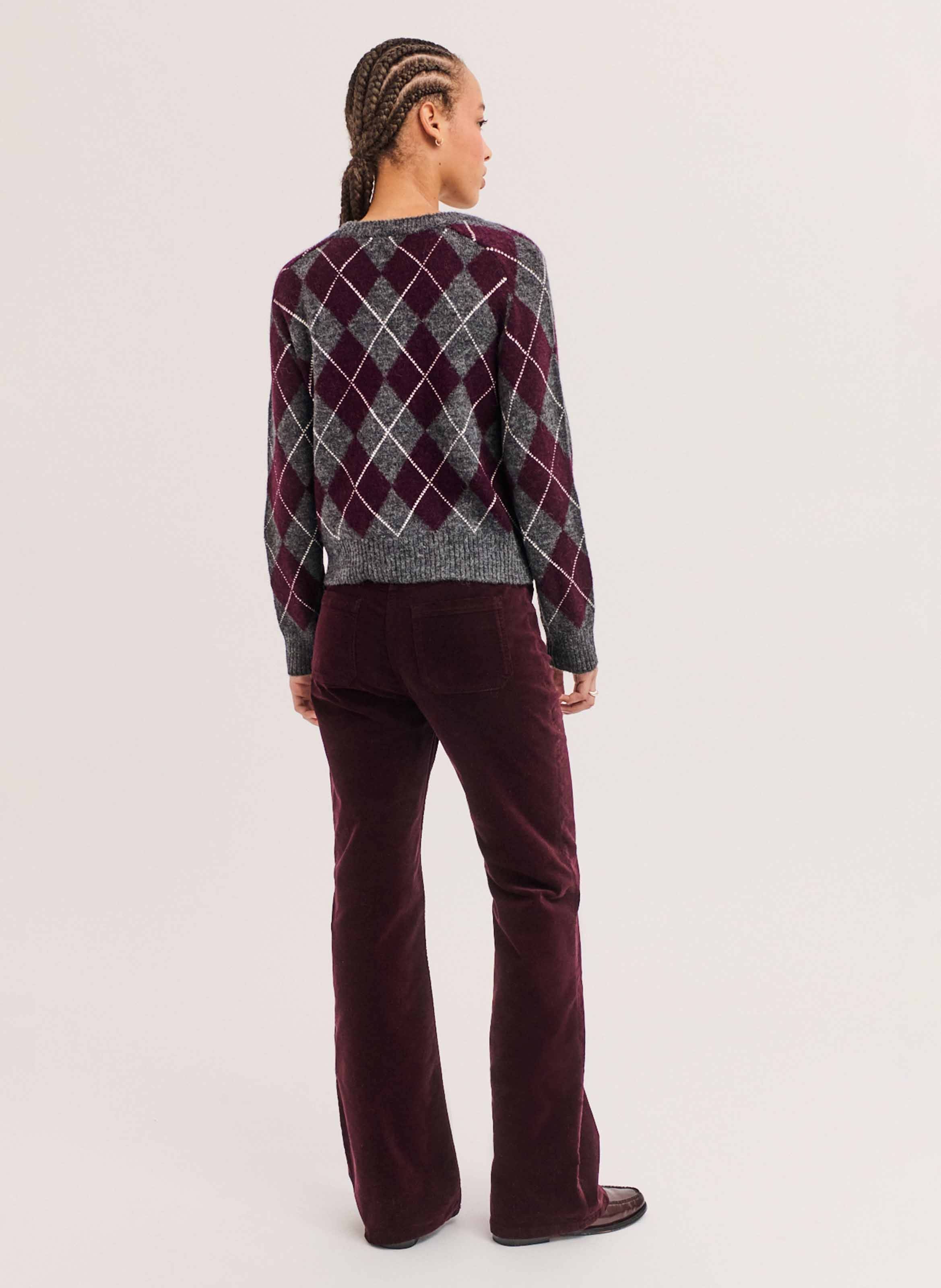 Round-neck straight sweater PABLO Red