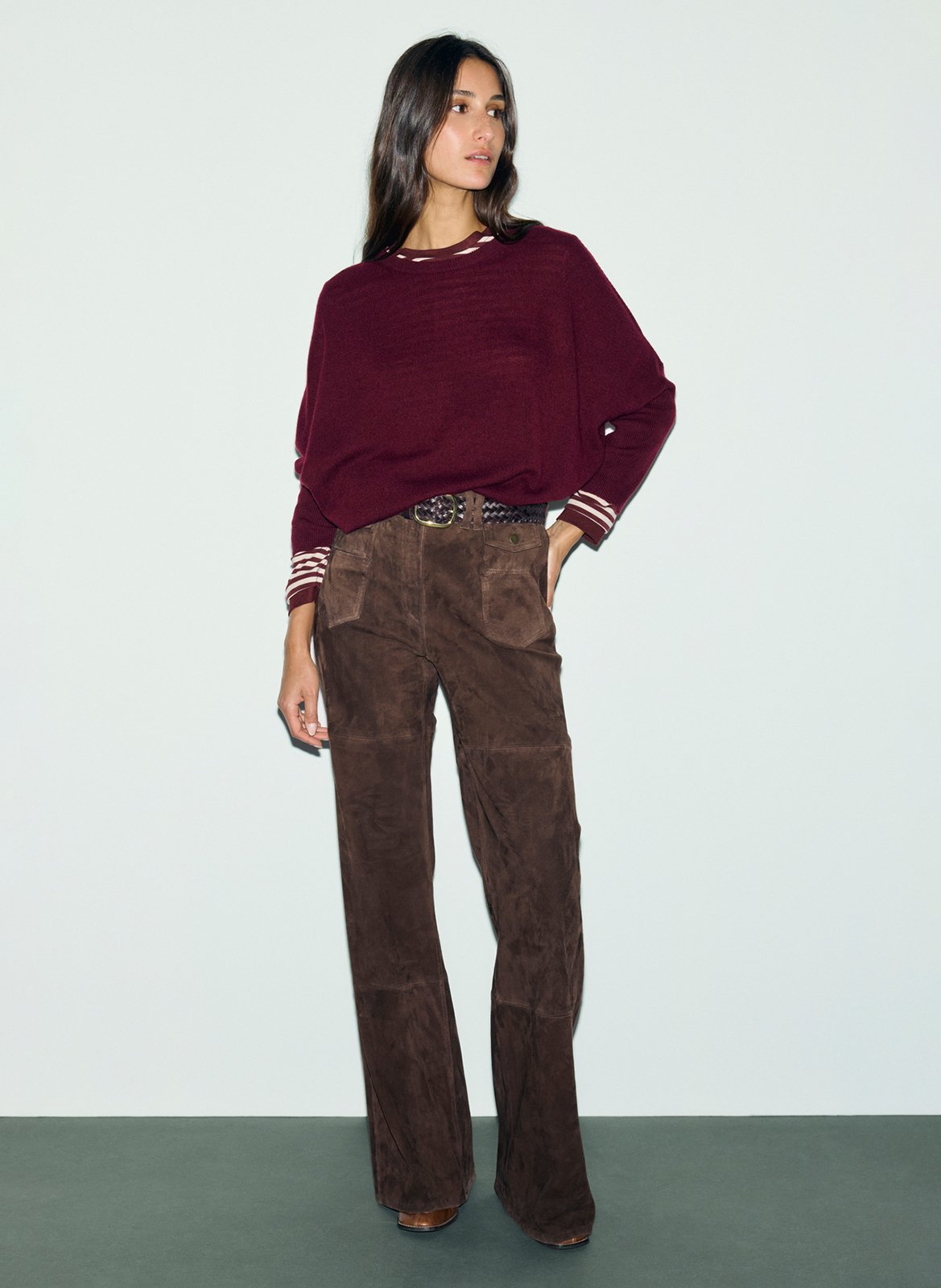 Oversized ronde hals trui in kasjmier GERARD DAREL Rood