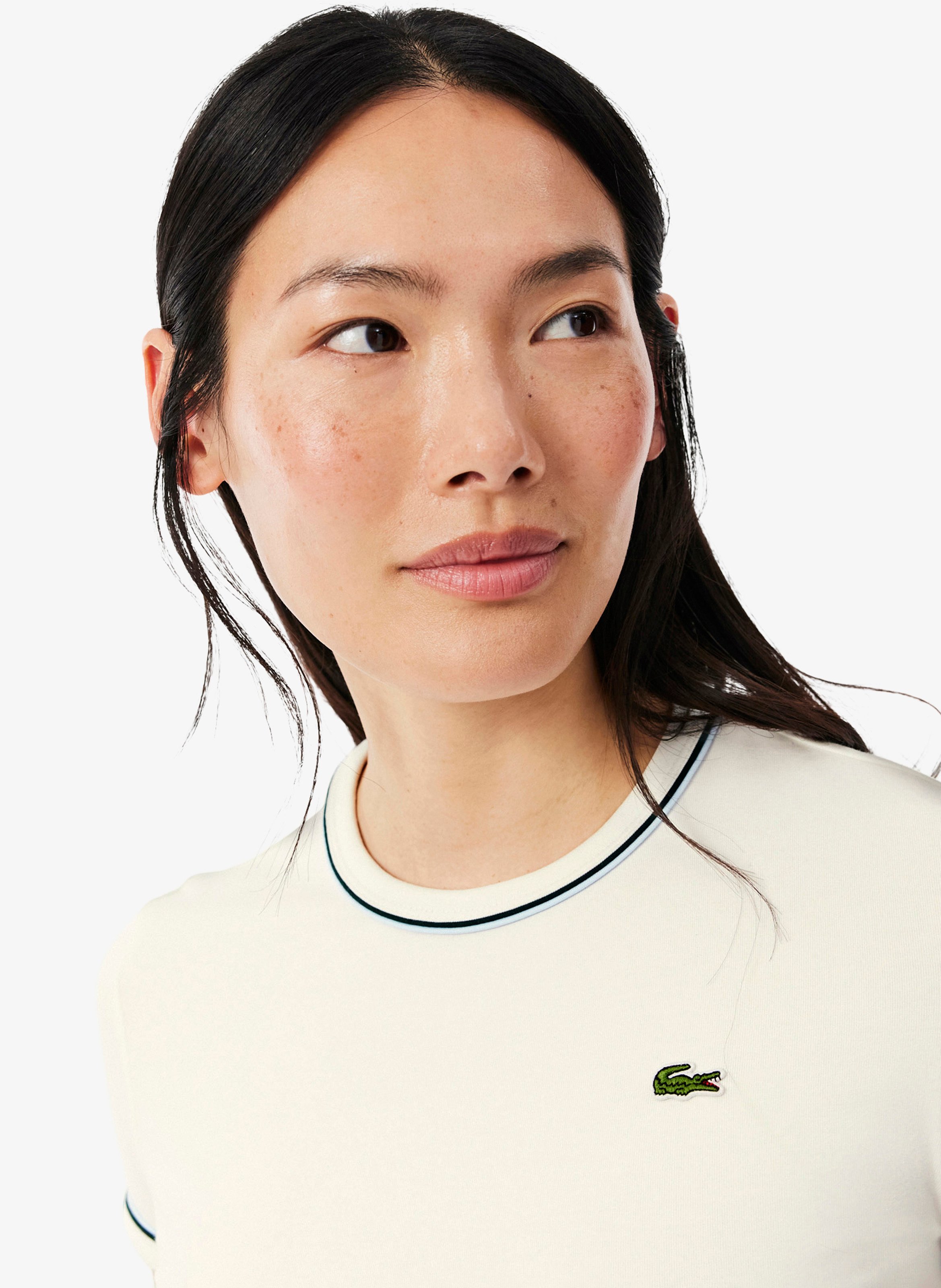 Gerade geschnittenes Rundhals-T-Shirt LACOSTE Mehrfarbig