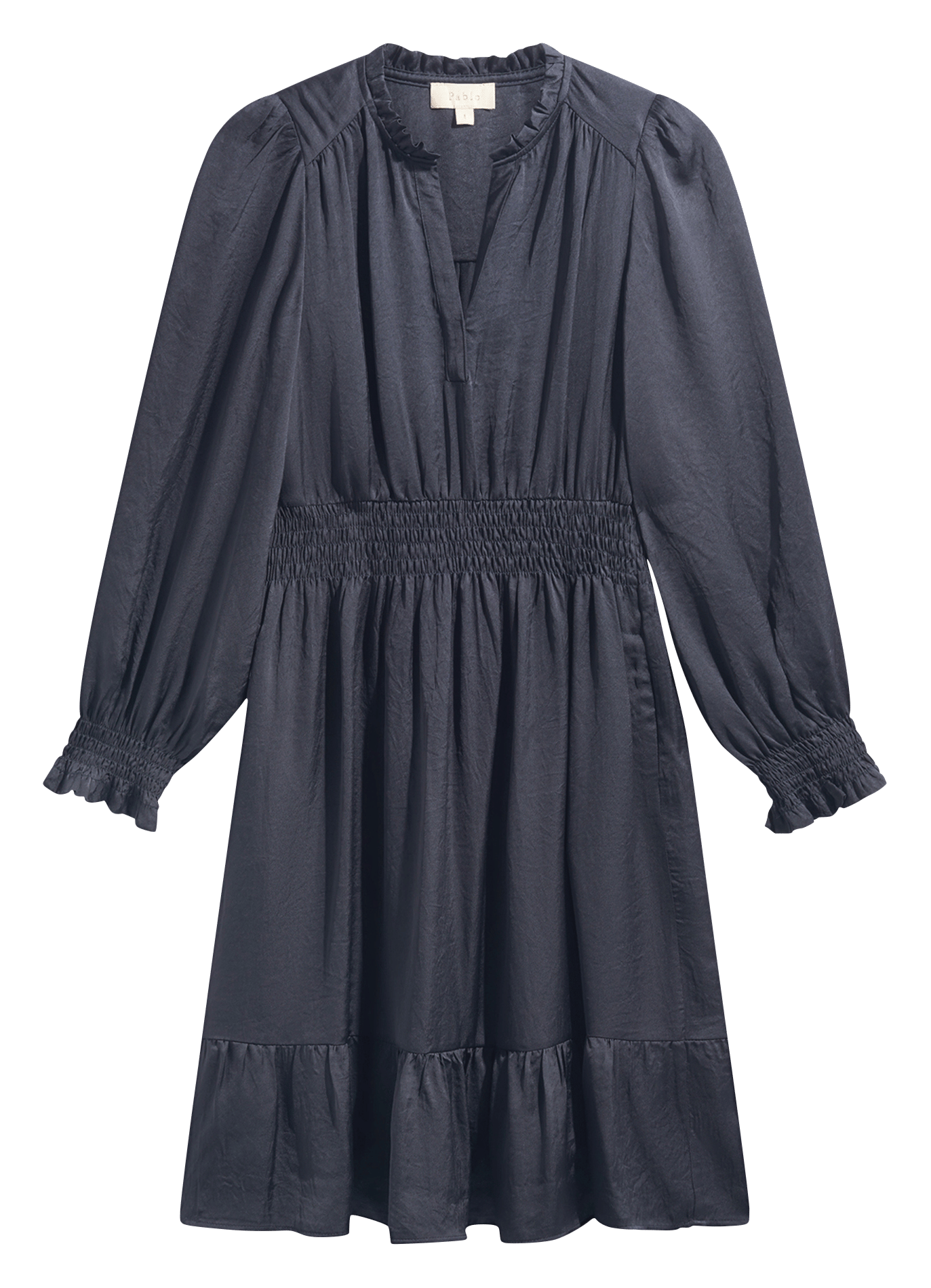 Robe courte cintrée col tunisien PABLO