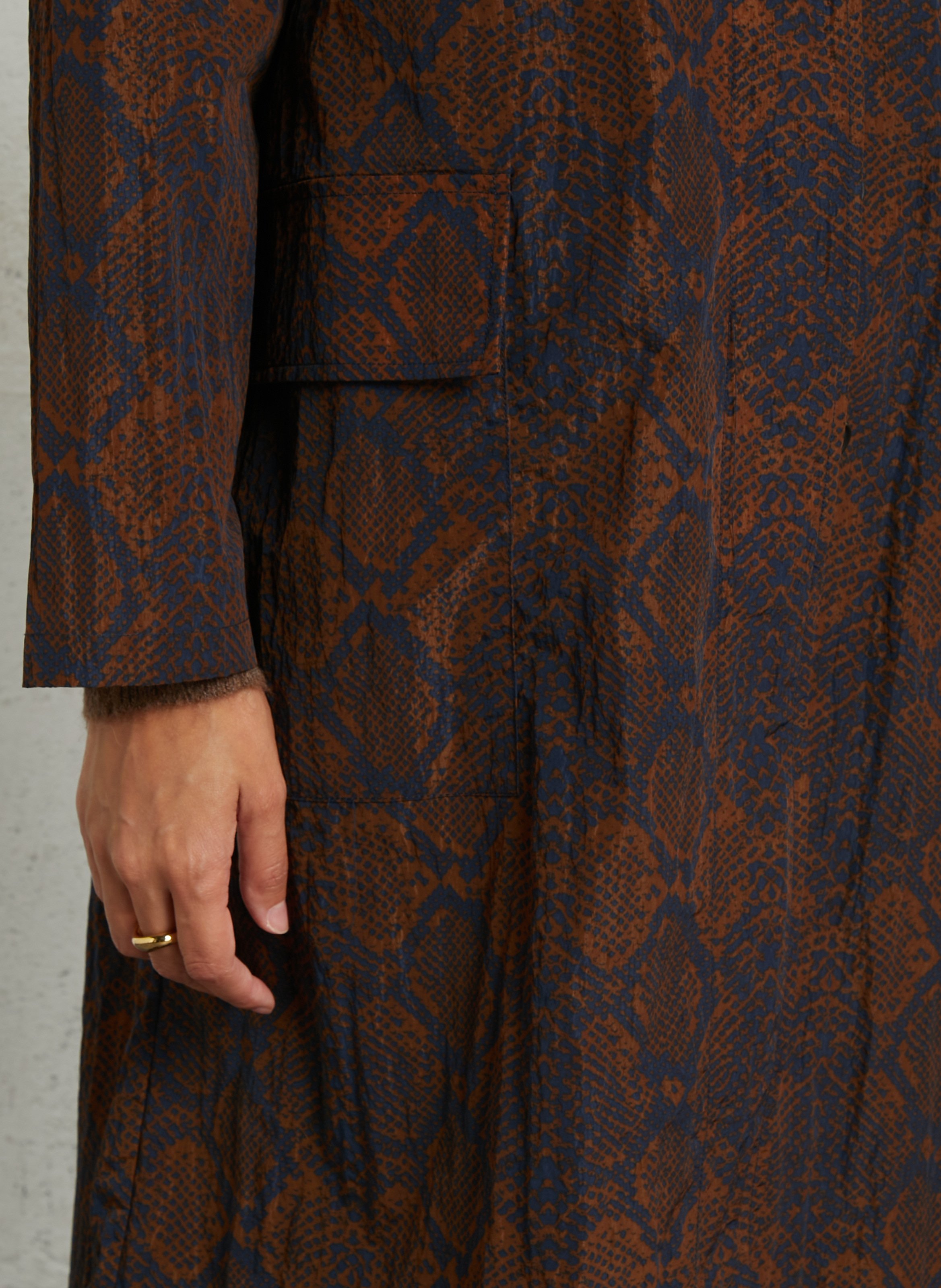 Oversize bedruckter Trenchcoat LEON & HARPER Braun
