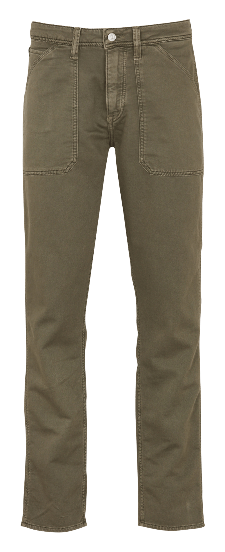Slim-fit jeans van gemengd katoen. LE TEMPS DES CERISES Groen