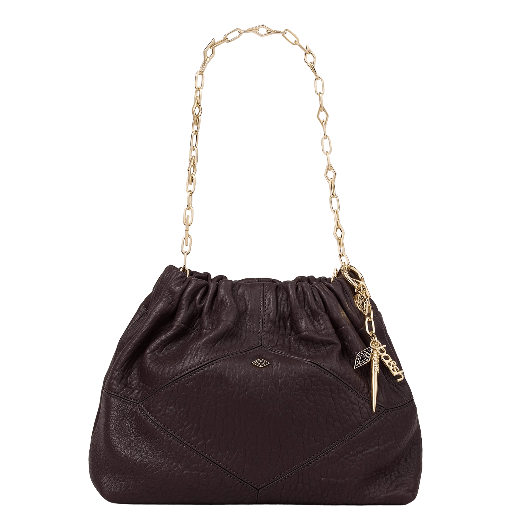 Leather Charm Crossbody Bag BA&SH Brown
