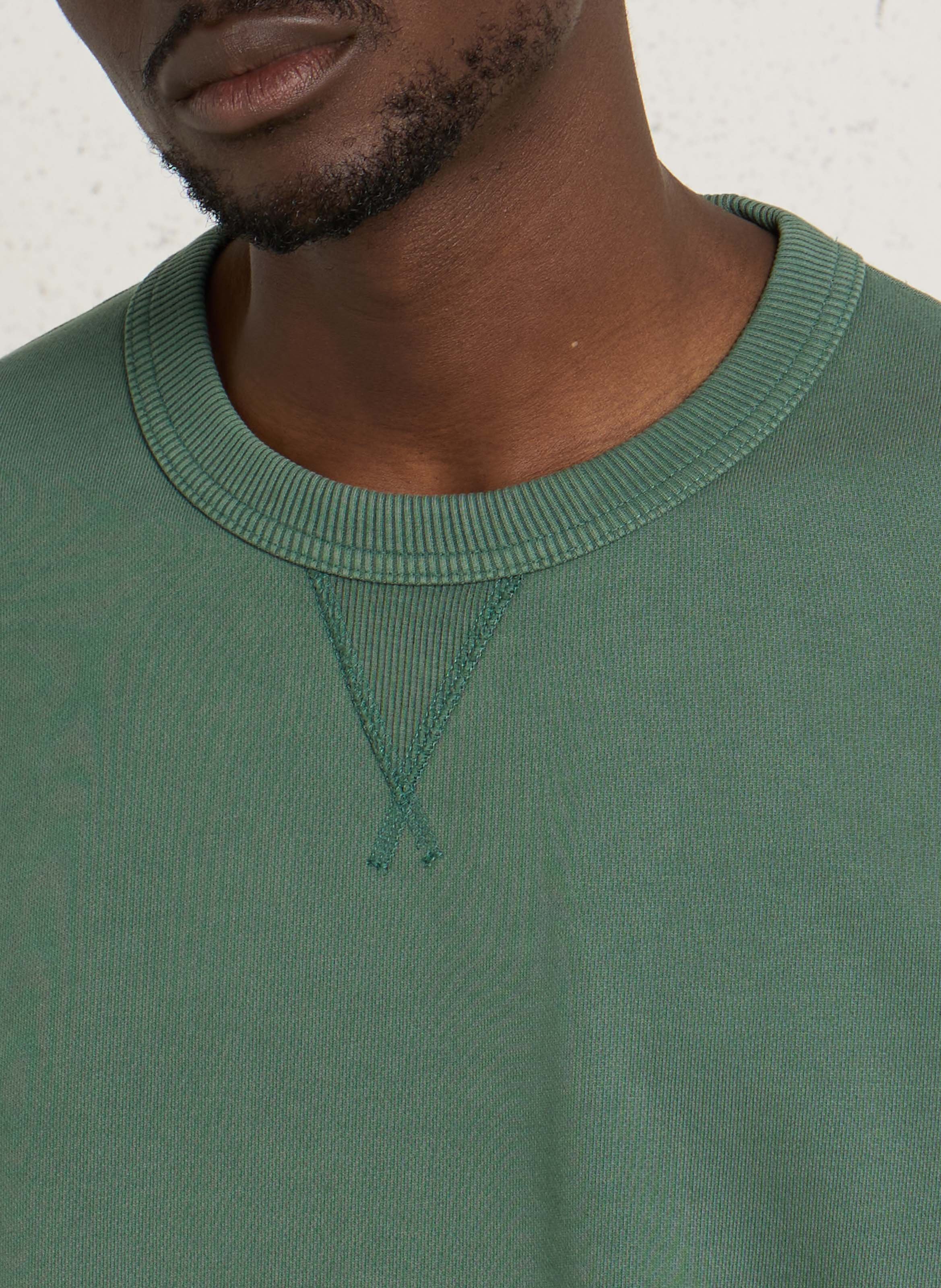 Sweat droit col rond uni PEPE JEANS Vert