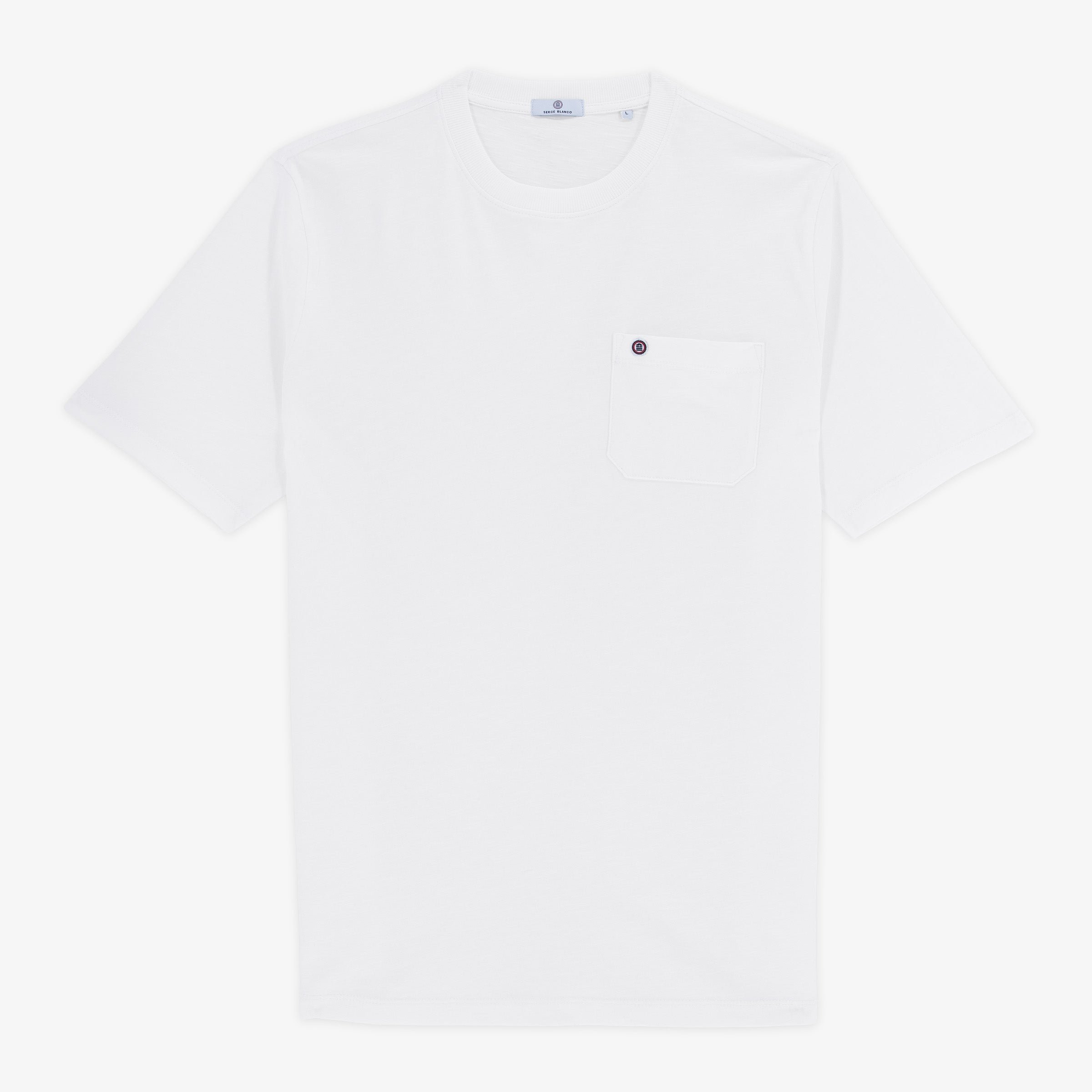 Short-sleeved slub cotton T-shirt SERGE BLANCO White