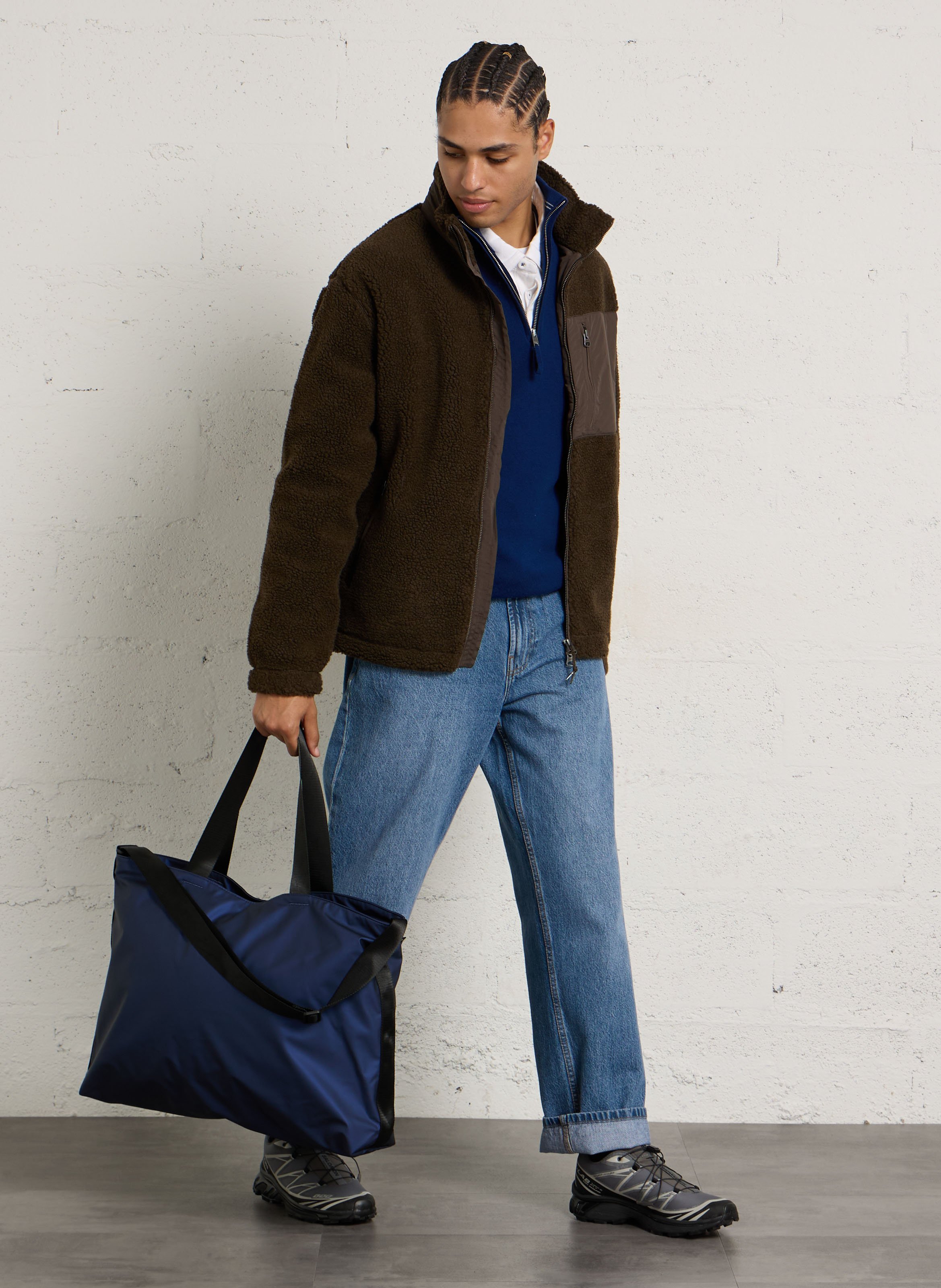 Einfarbige Schultertasche RAINS Blau