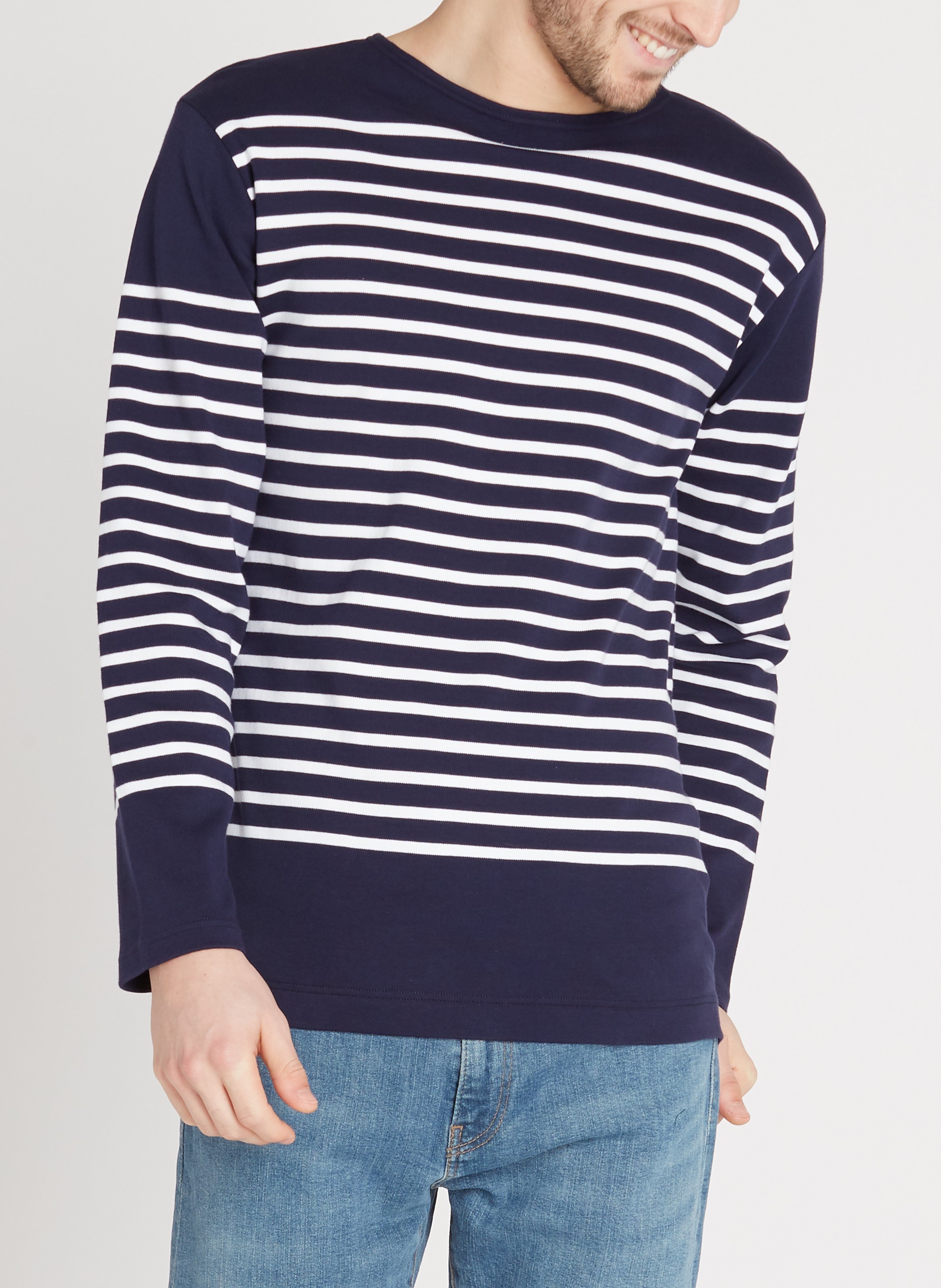 Marinière col rond en jersey de coton lourd ARMOR LUX