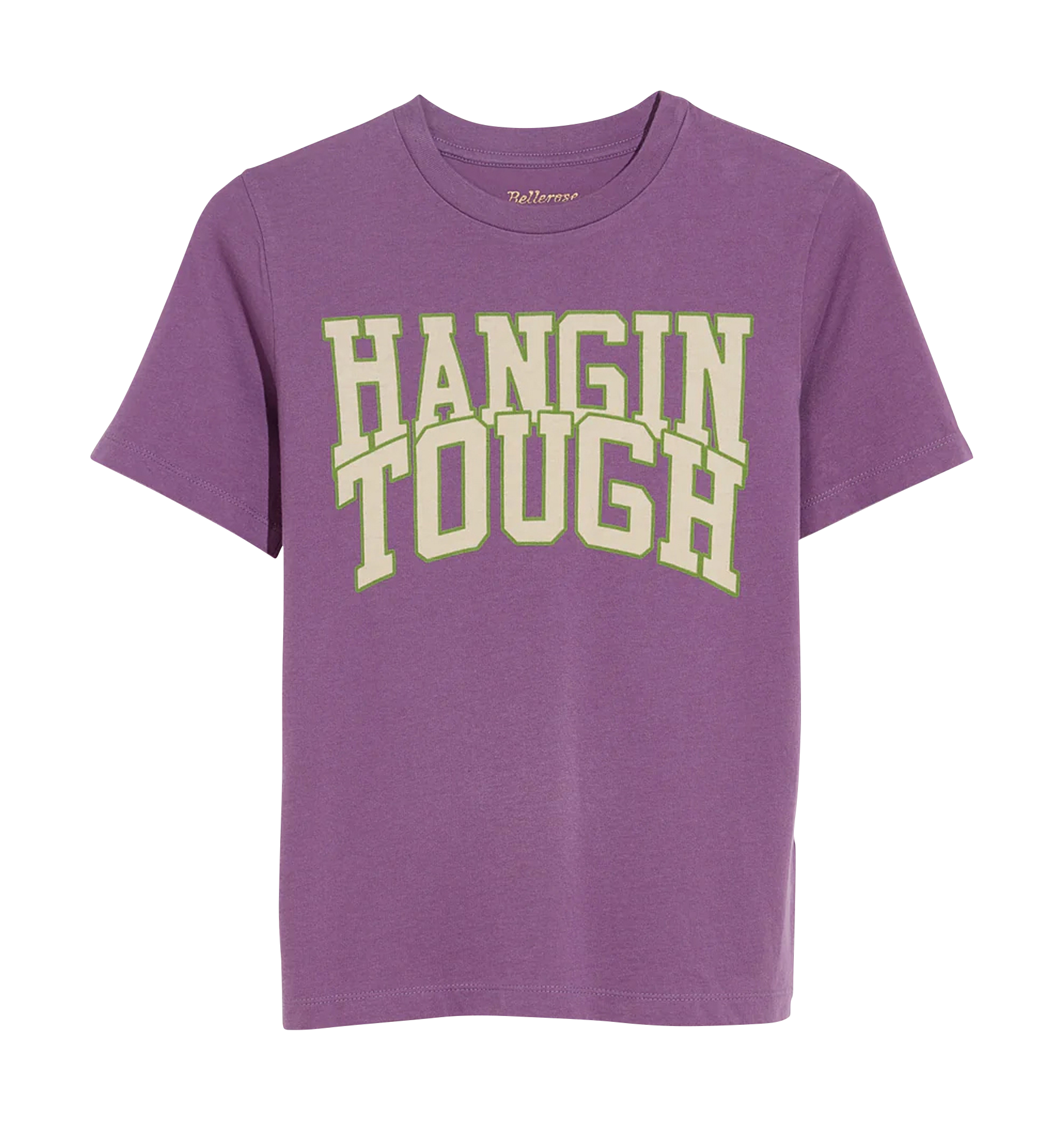 Tee-shirt col rond en coton BELLEROSE Violet