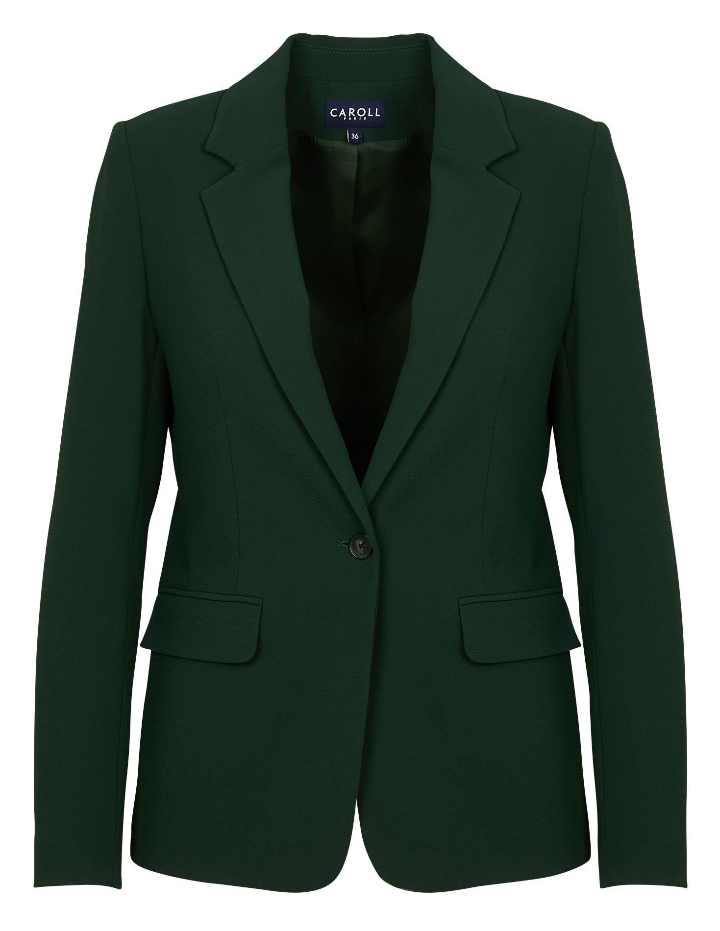 Fitted suit jacket CAROLL Green