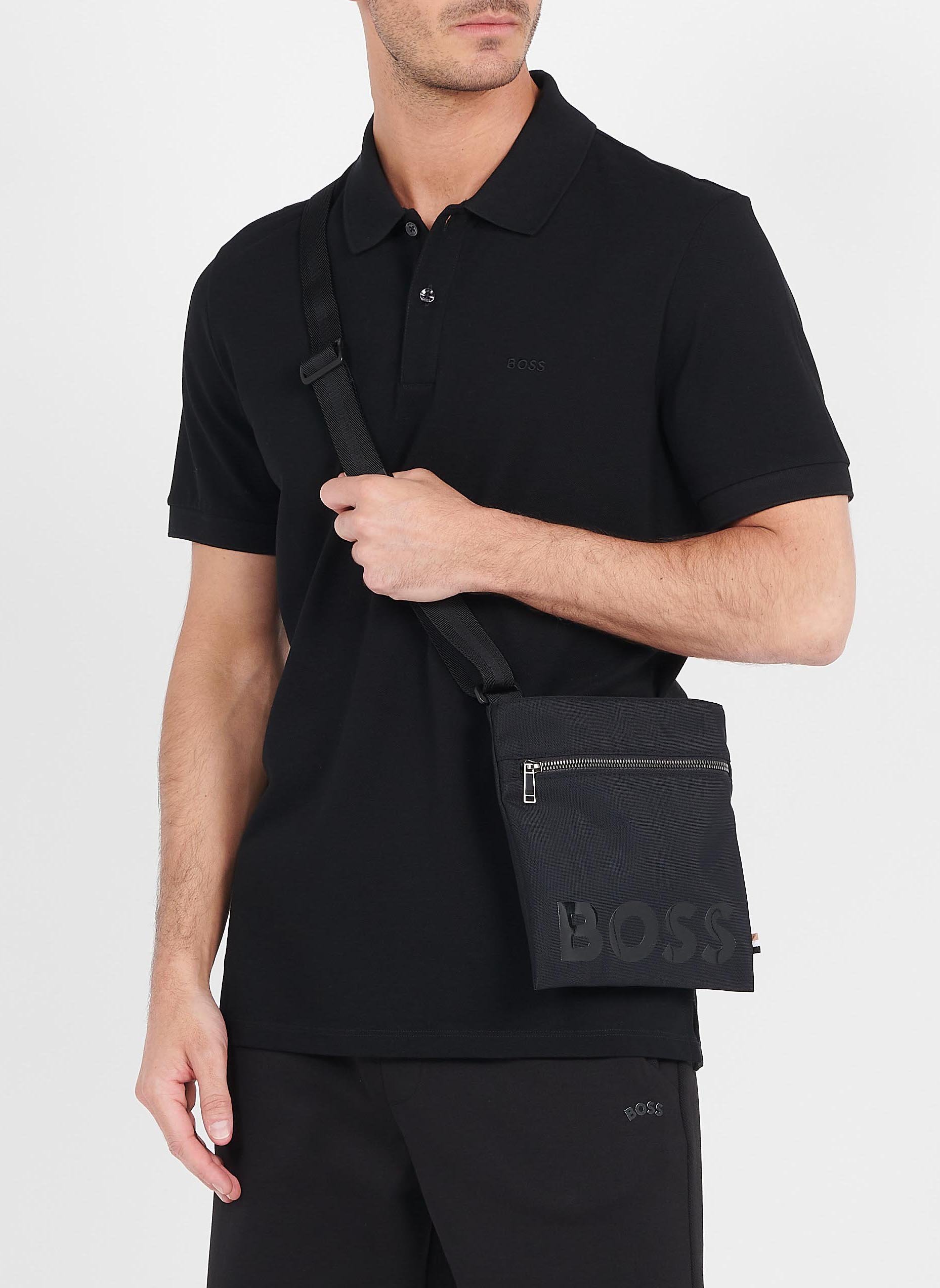 Regular-fit organic cotton polo shirt BOSS Black