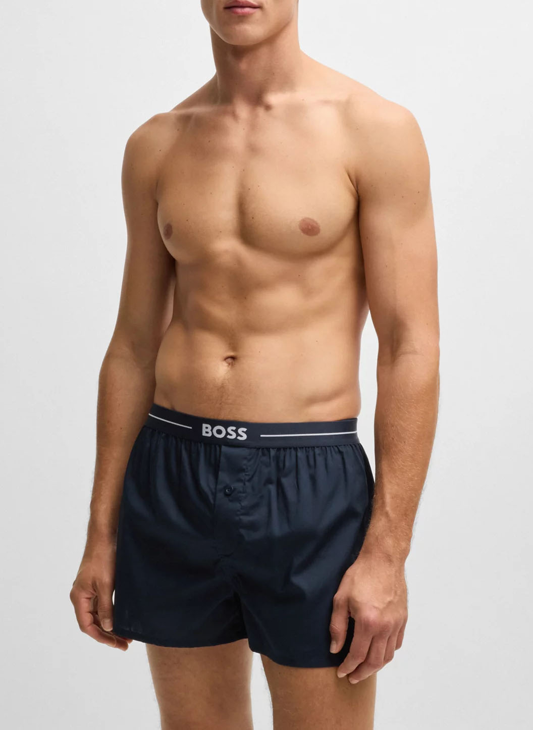 Pack of two pairs of cotton boxer shorts BOSS Blue