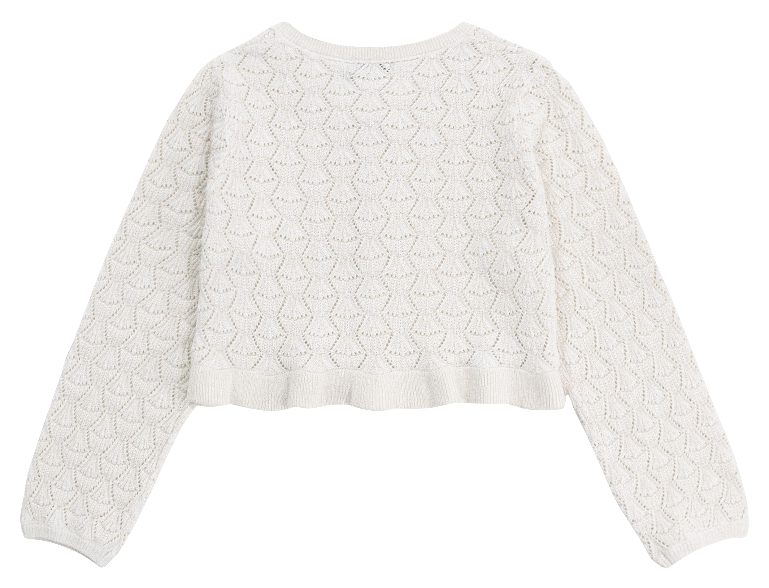 Cardigan droit en coton mélangé Argent