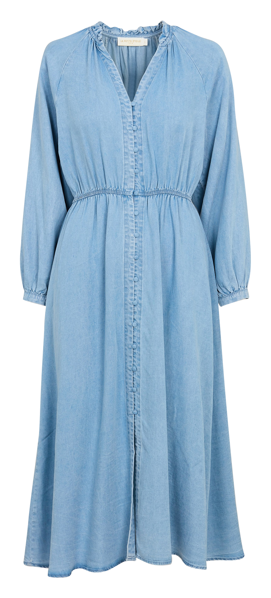 Lange jurk met ronde hals LA PETITE ETOILE Jeans Stone