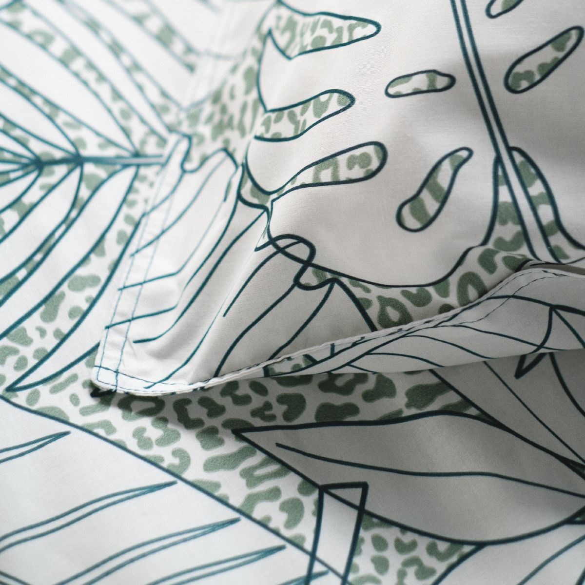 Printed cotton bedding set TODAY LINGE DE MAISON White