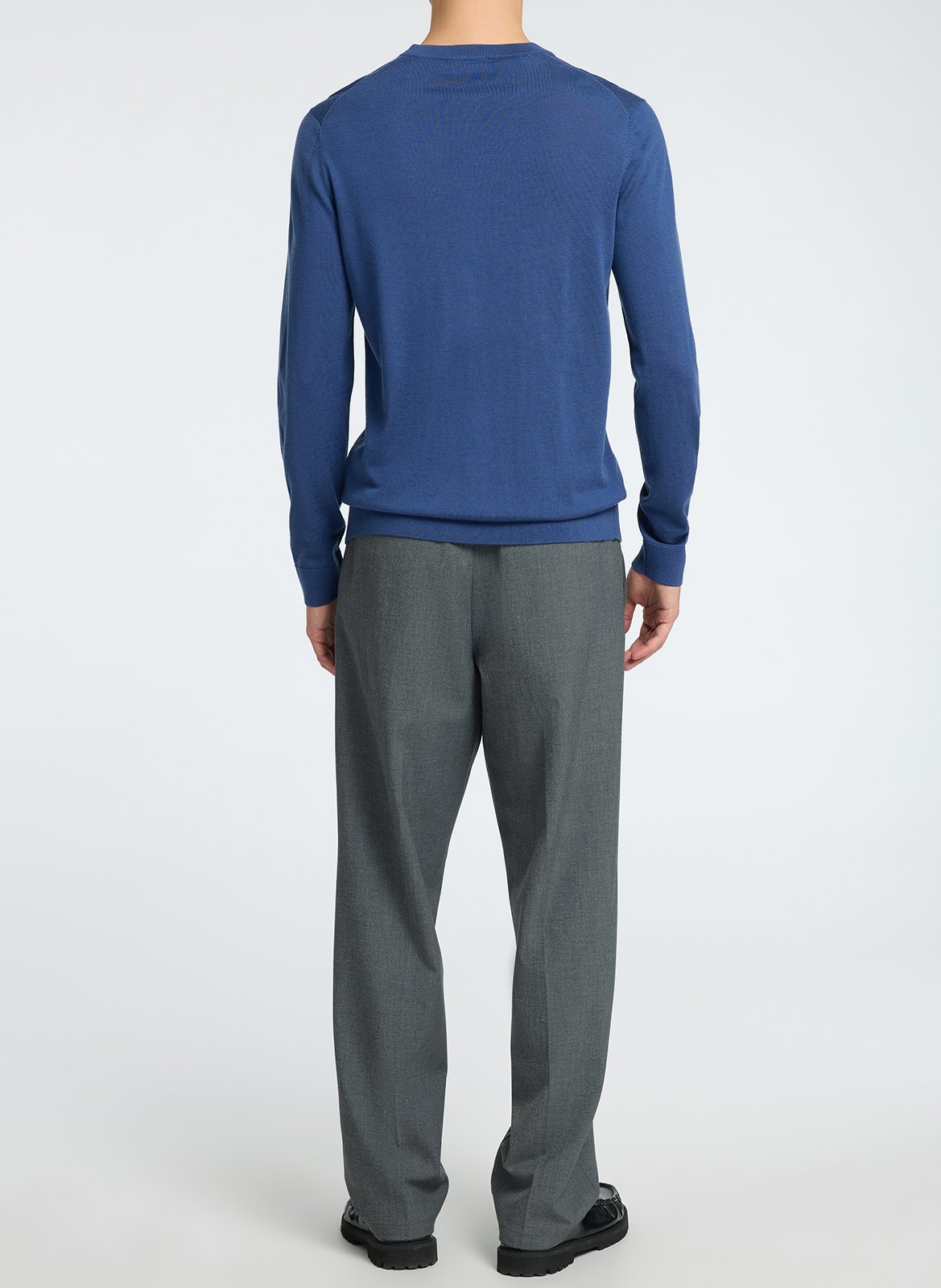 Abidjan wool round-neck sweater SELECTED Blue
