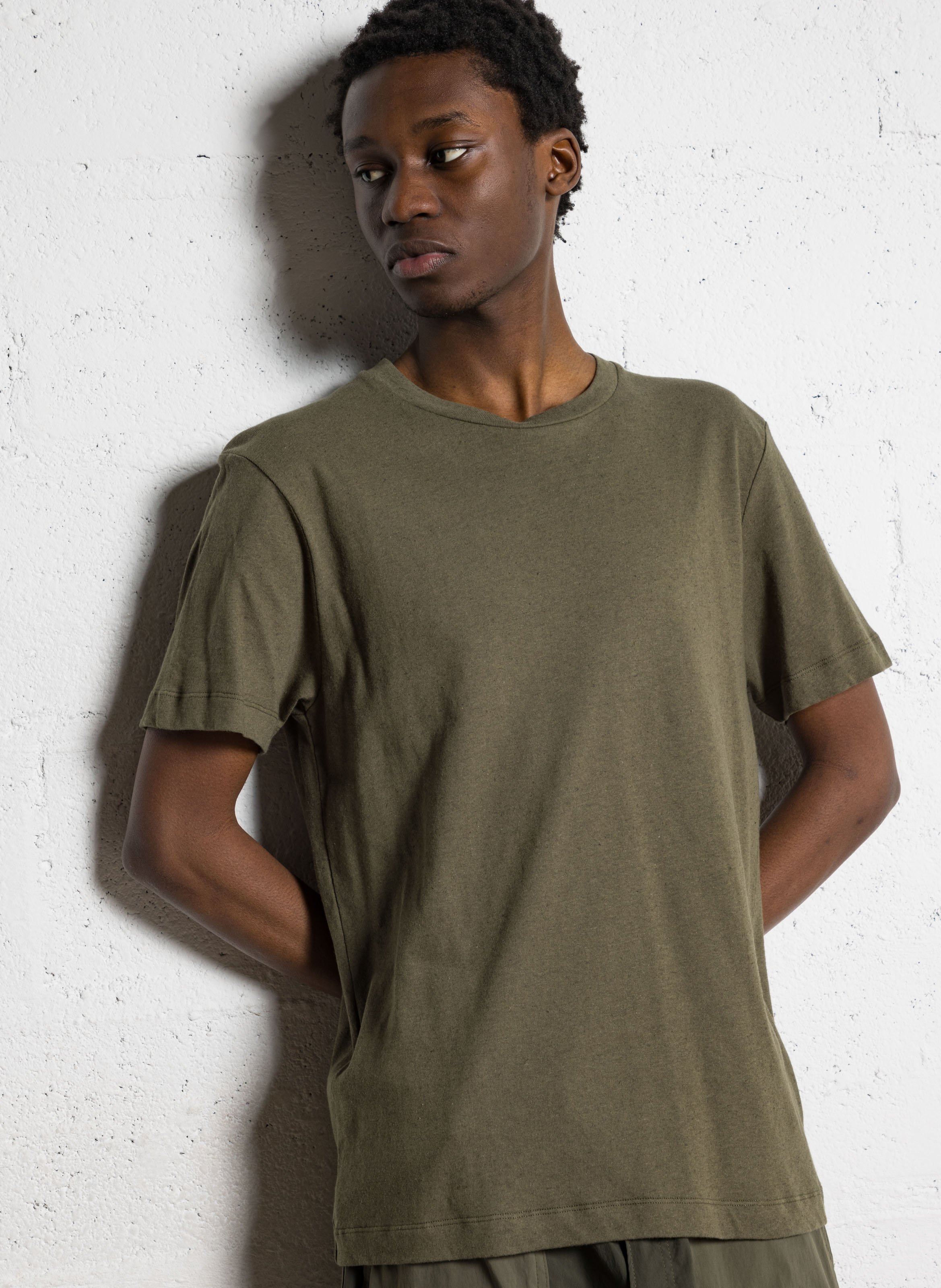 Basic cotton-mix T-shirt AU PRINTEMPS PARIS