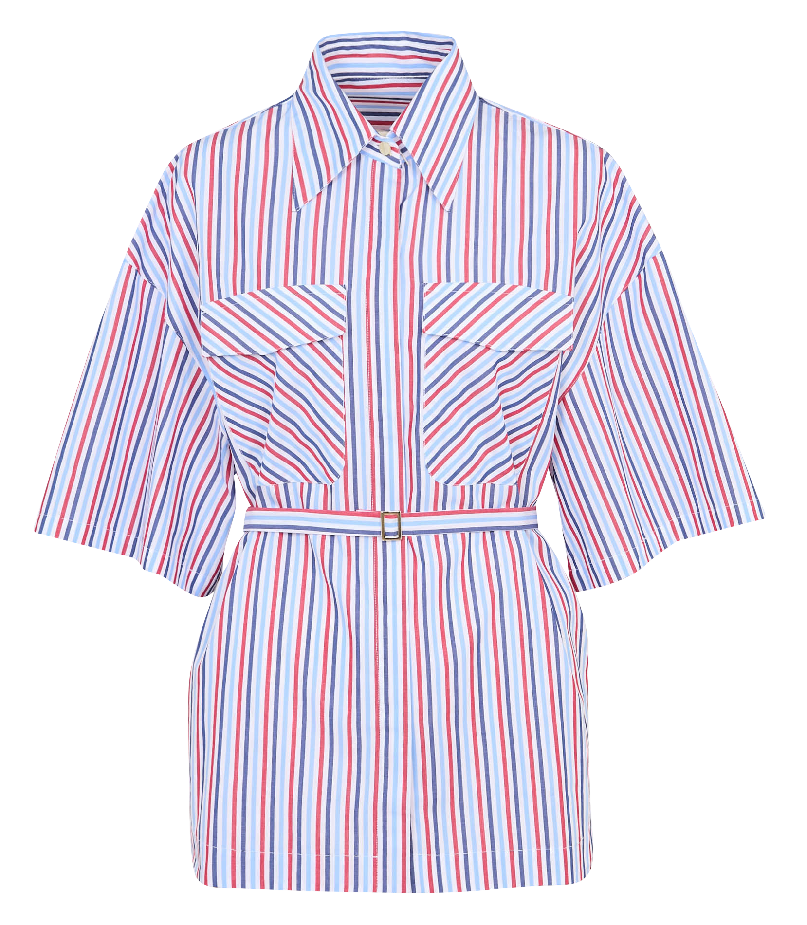 Chemise col classique manches contrastantes en coton THE LABEL EDITION Multicolored