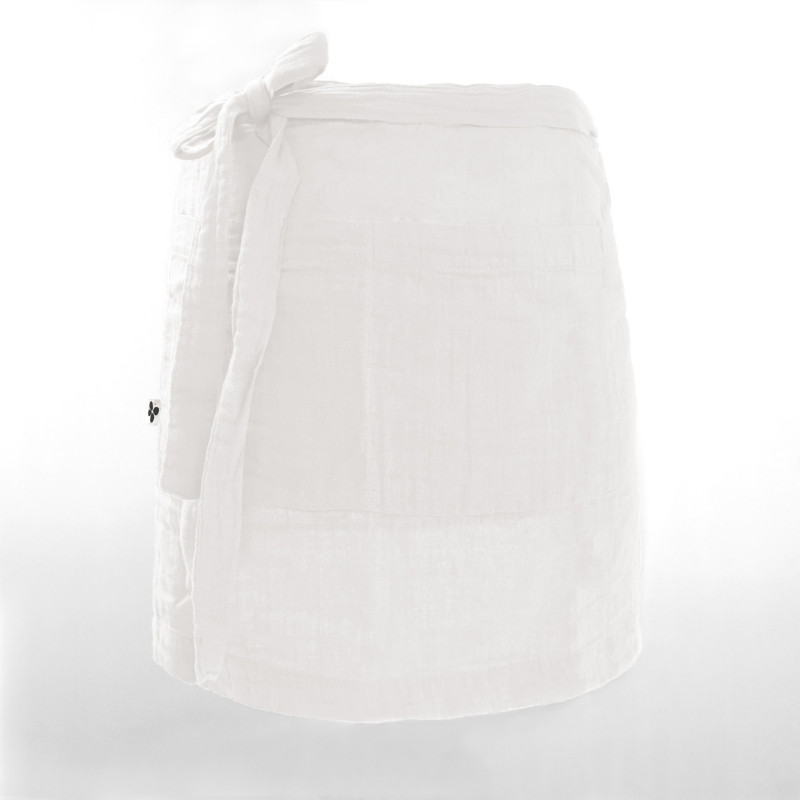 Chef apron in cotton gauze L'EFFET PAPILLON White