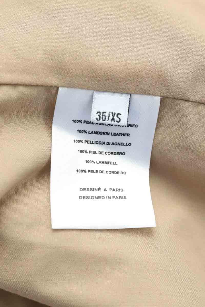 Leather coat ANTIK BATIK - Seconde Main Brown