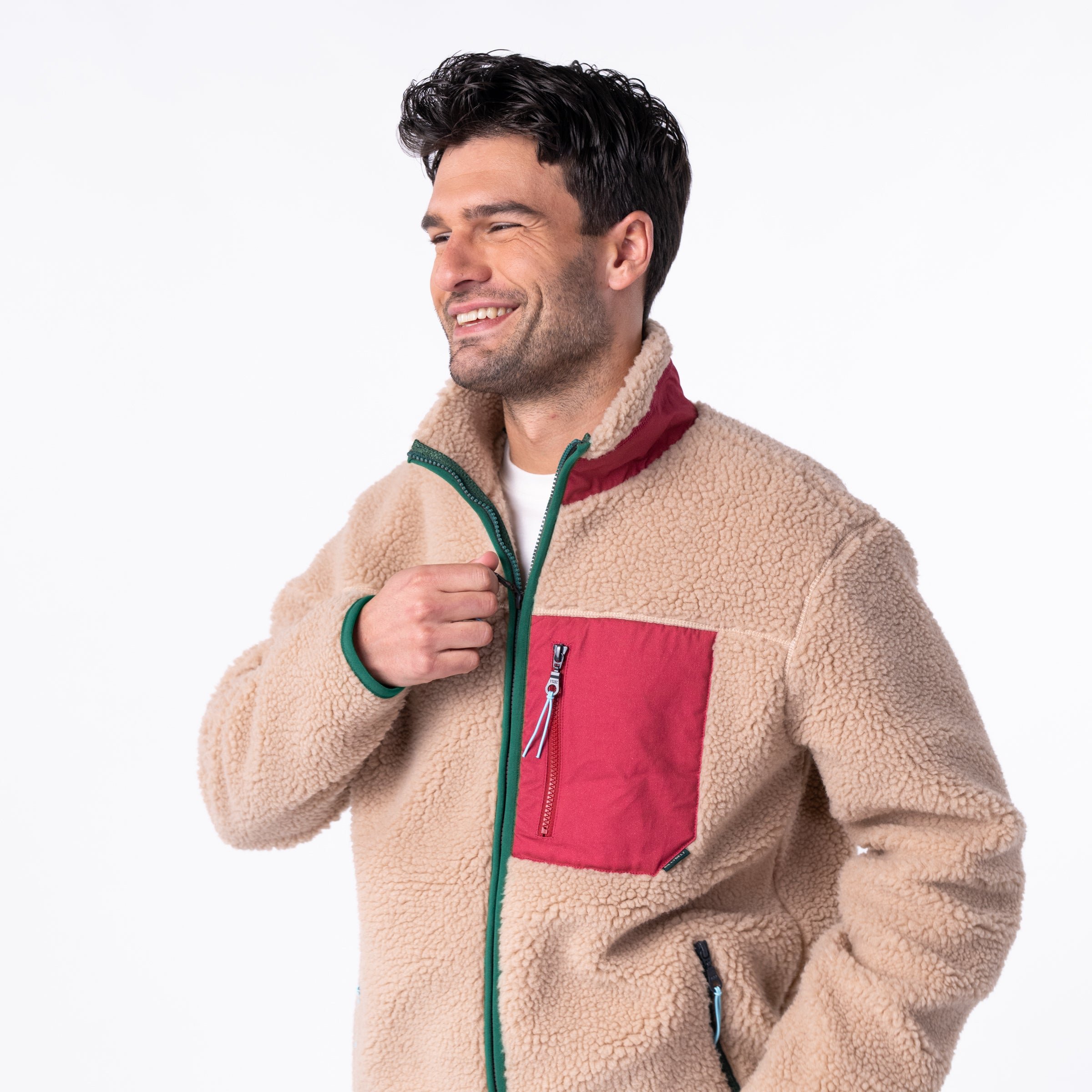 Sherpa zip-up jacket BILLYBELT Brown