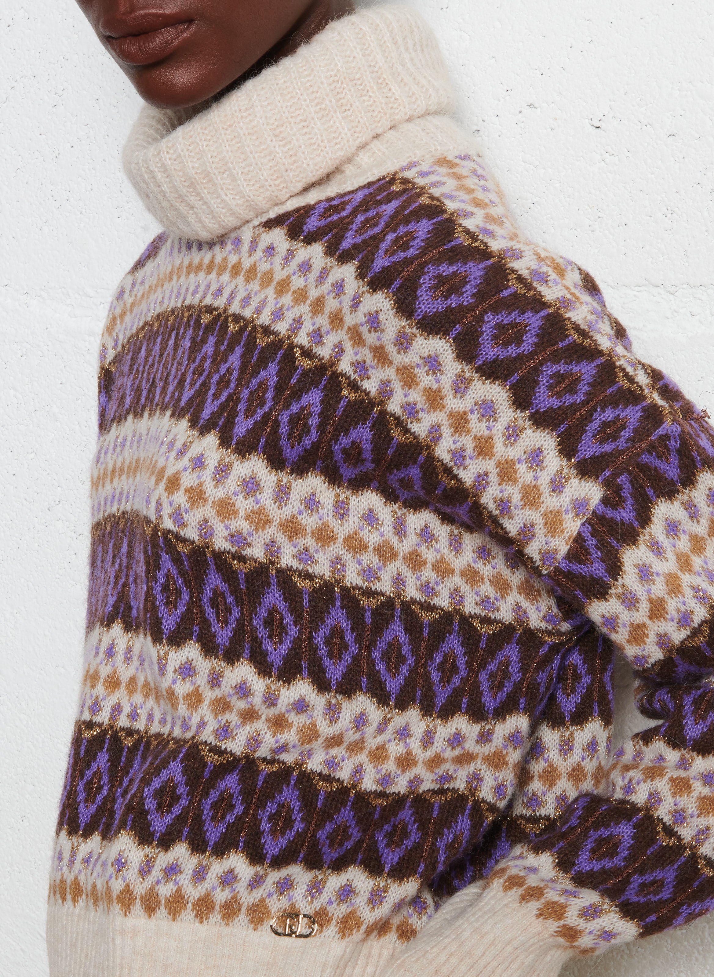 Elena - Pullover mit Stehkragen Violett