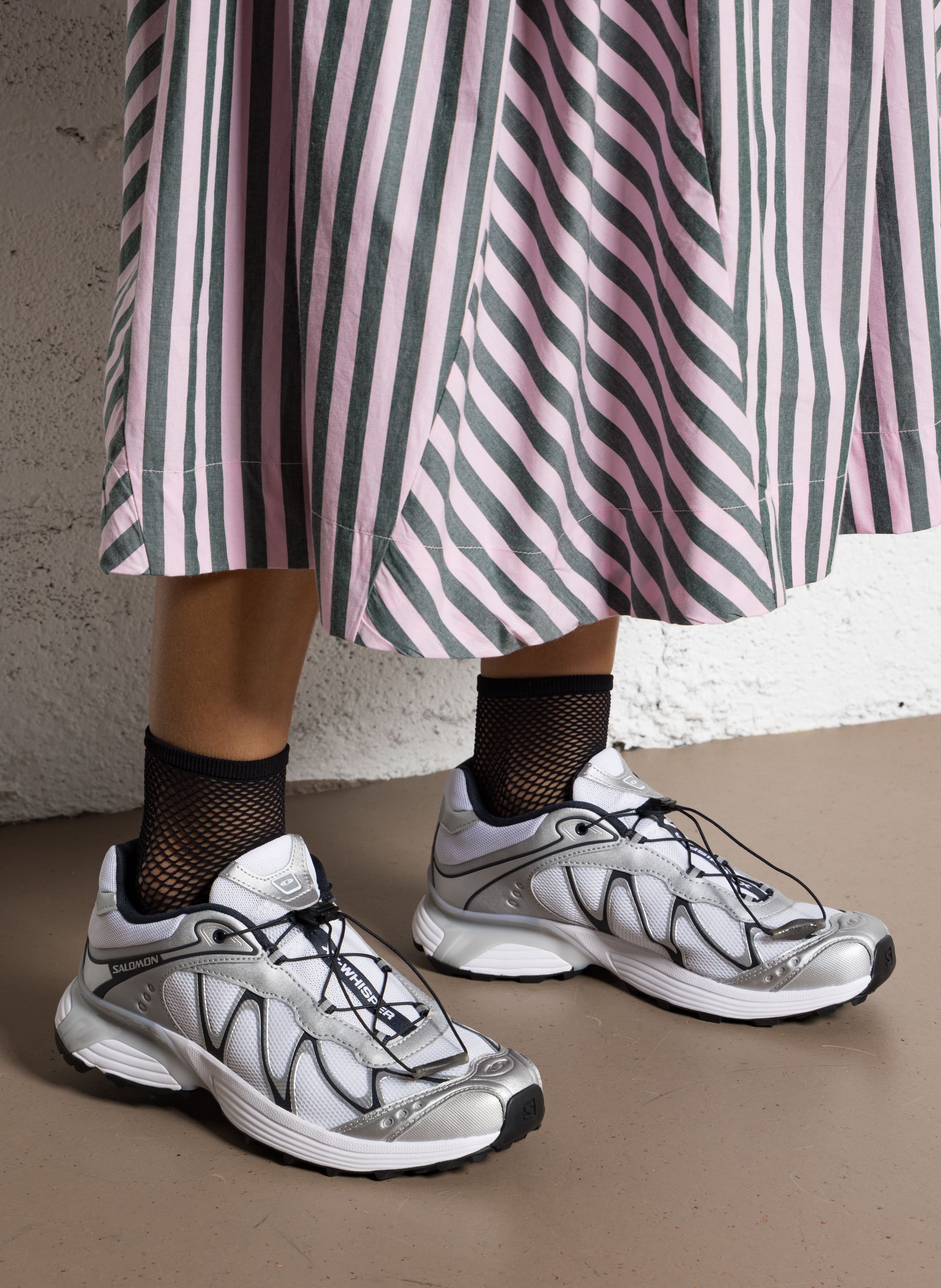 Baskets basses bi-matière SALOMON Blanc