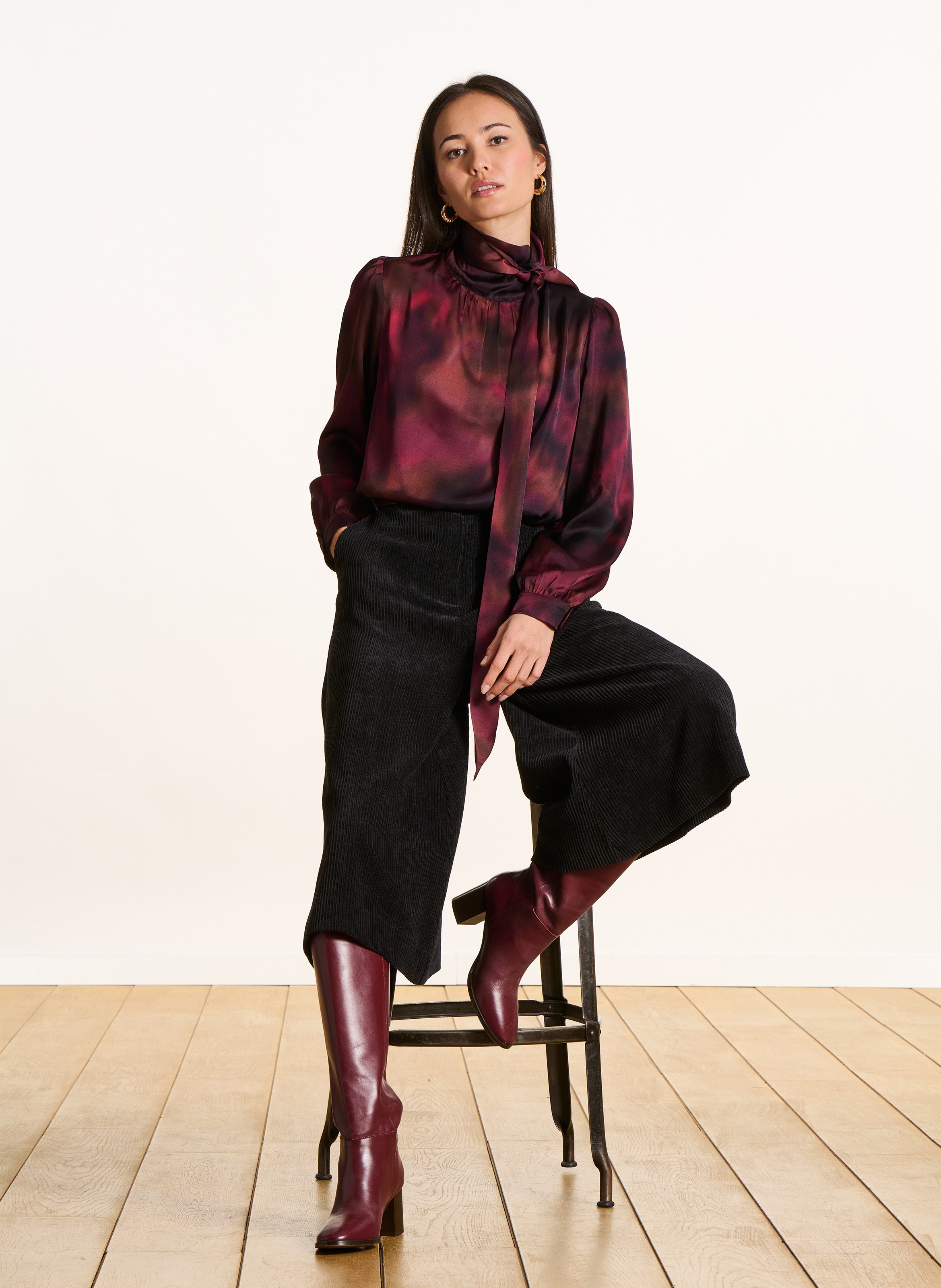 Blouse droite imprimée LA FEE MARABOUTEE Rouge