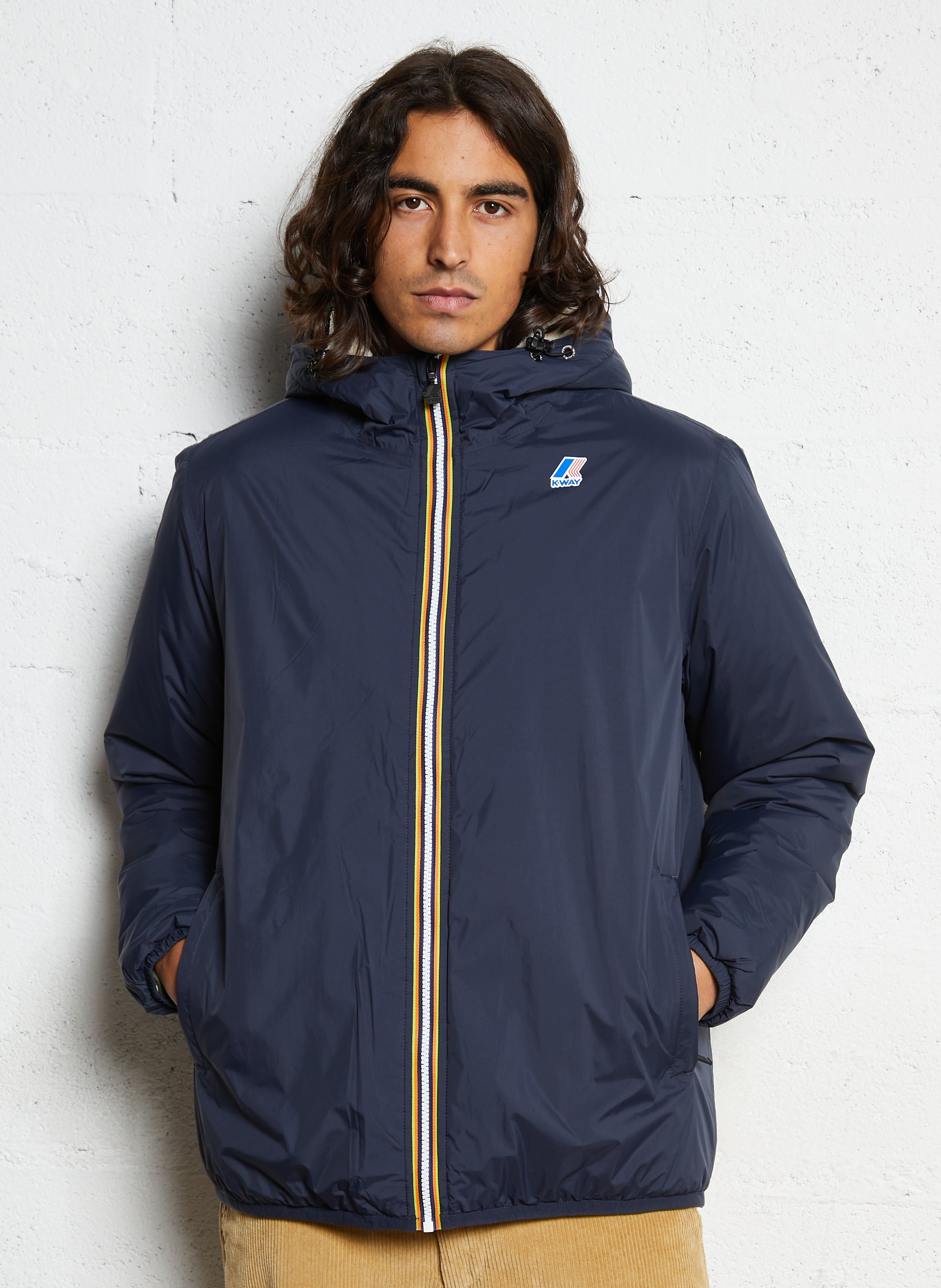 Doudoune col montant K-WAY Bleu