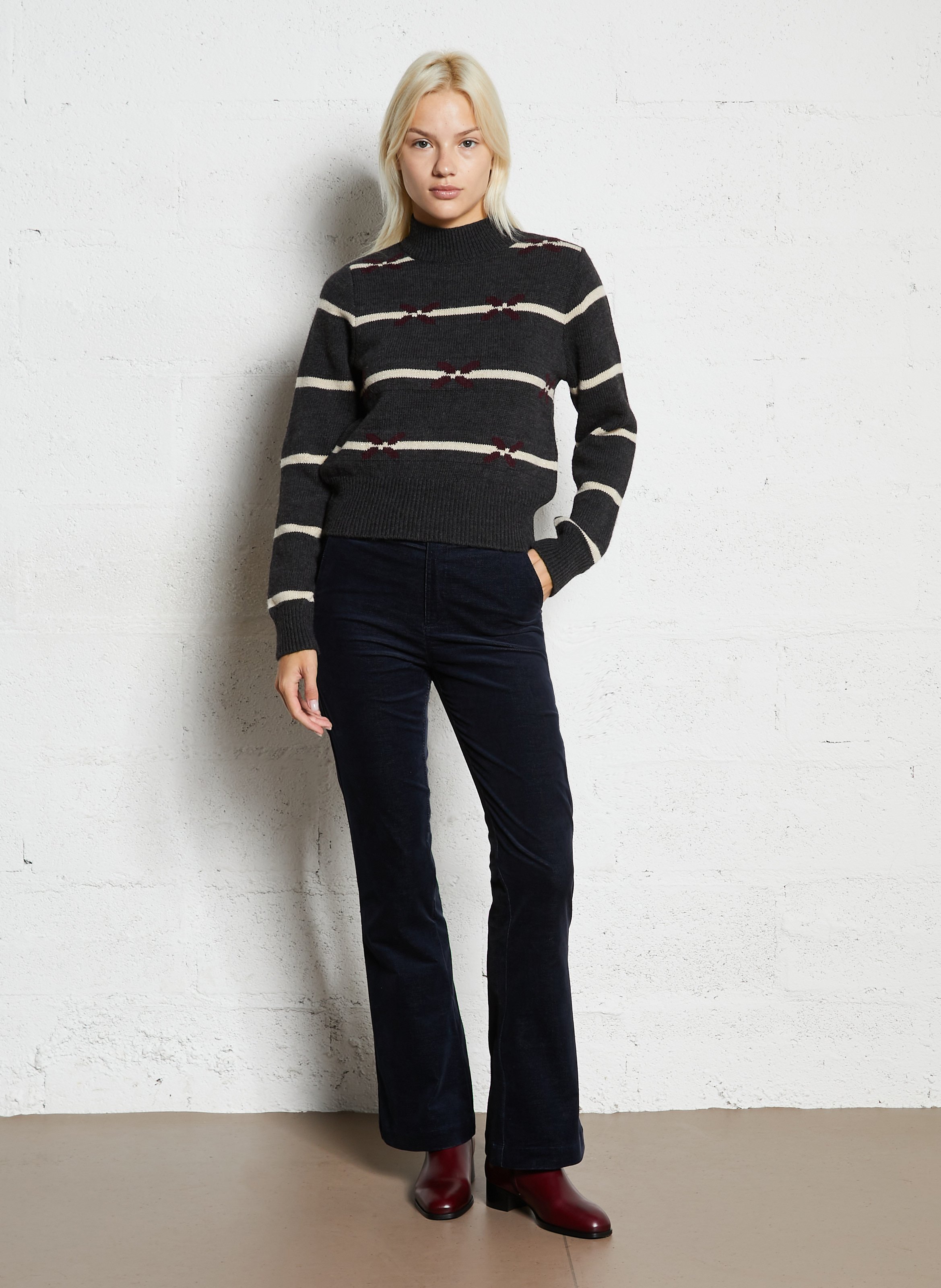 Boots en cuir SOCQUE PARIS Rouge