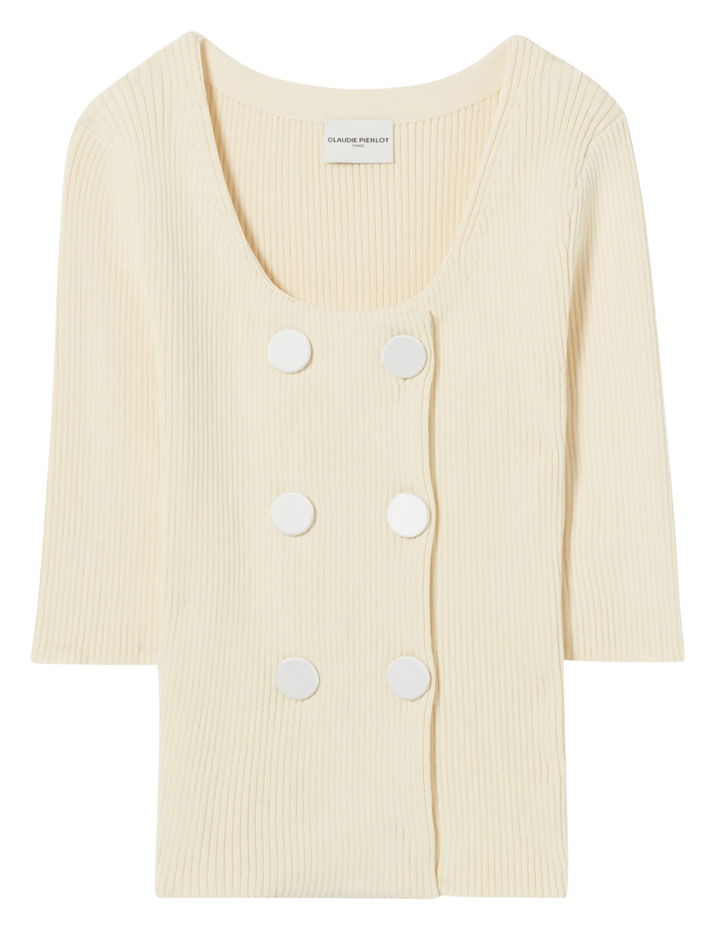 Round-neck cardigan CLAUDIE PIERLOT Beige
