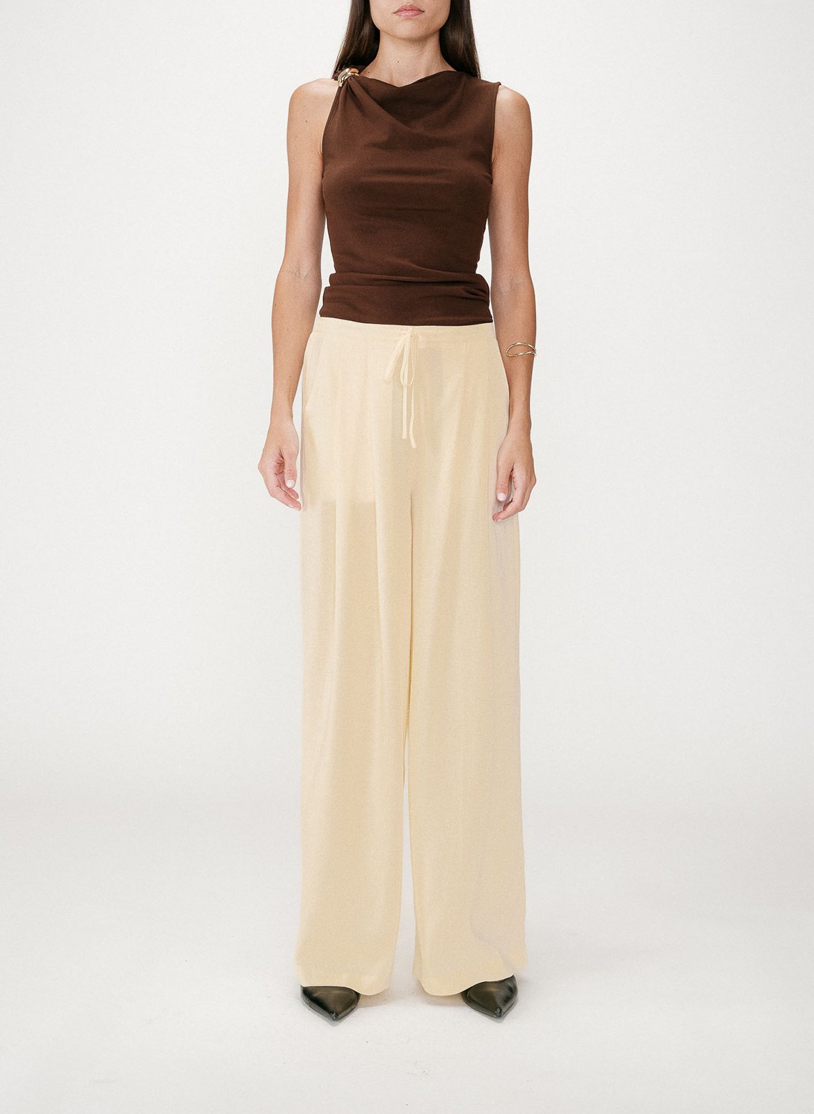 Weit geschnittene Hose GRACE ET MILA Gelb