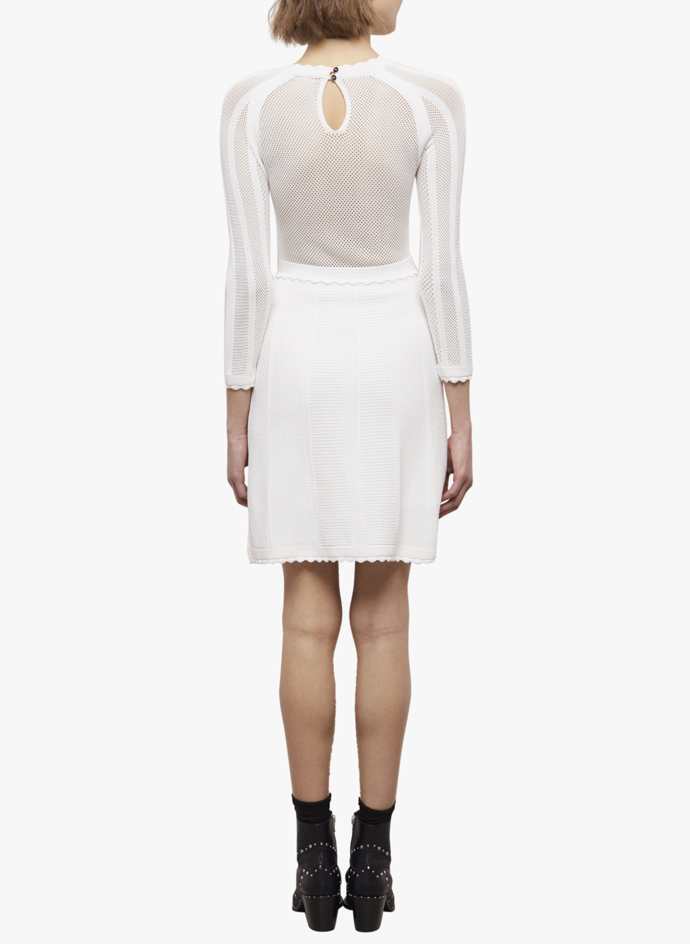 Robe courte col rond THE KOOPLES Blanc