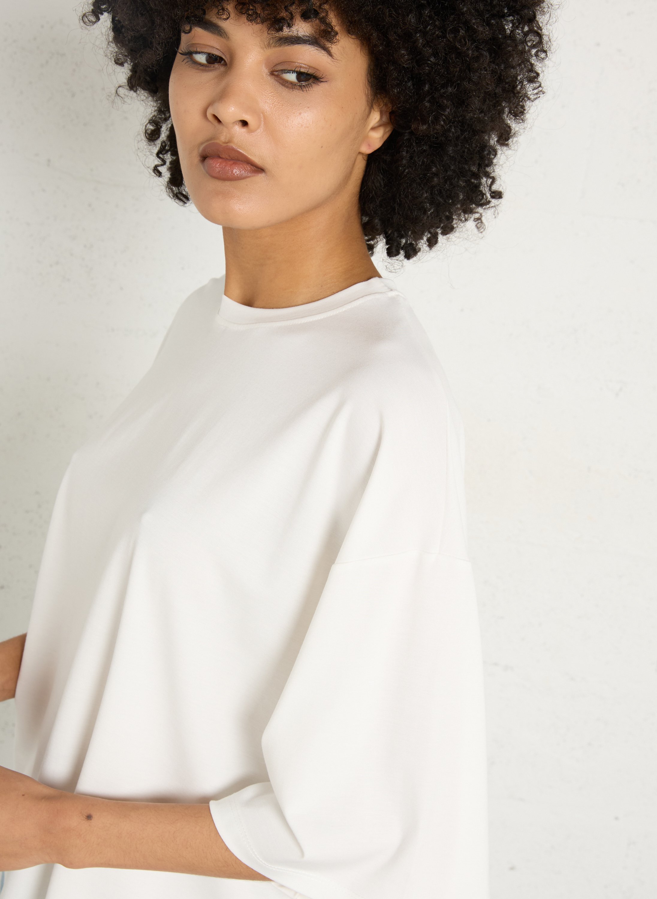 Tee-shirt fluide manches courtes uni IMPERIAL Beige