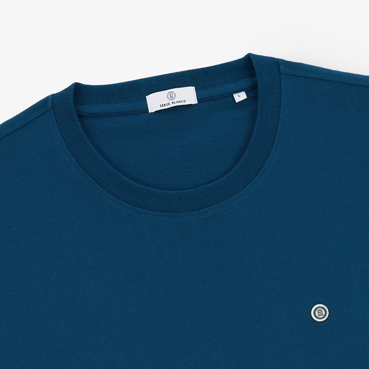 Round-neck cotton T-shirt SERGE BLANCO Blue