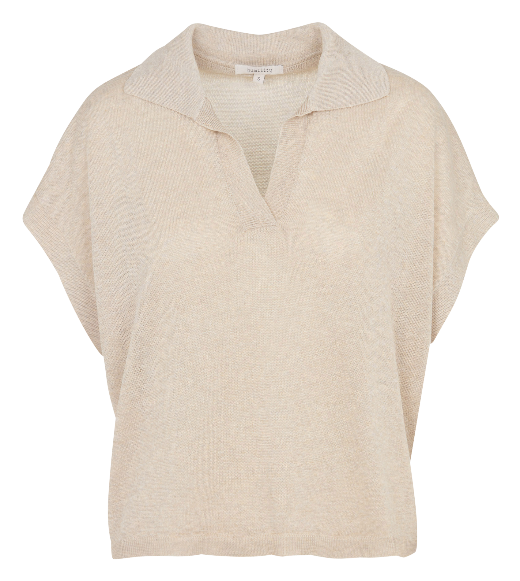 Oversize-Pullover mit V-Ausschnitt HUMILITY Beige