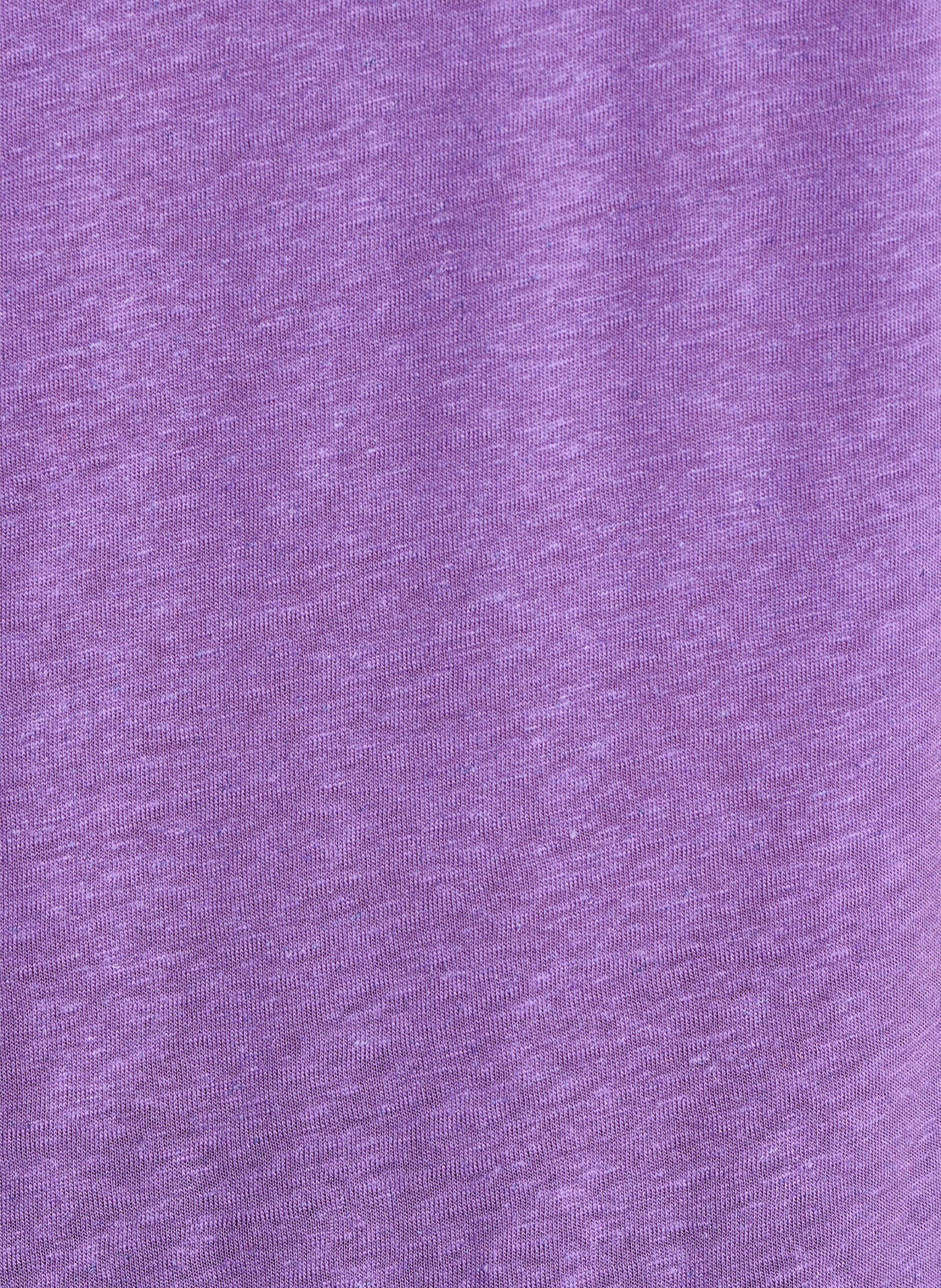 Tee-shirt droit uni col V LA FEE MARABOUTEE Violet