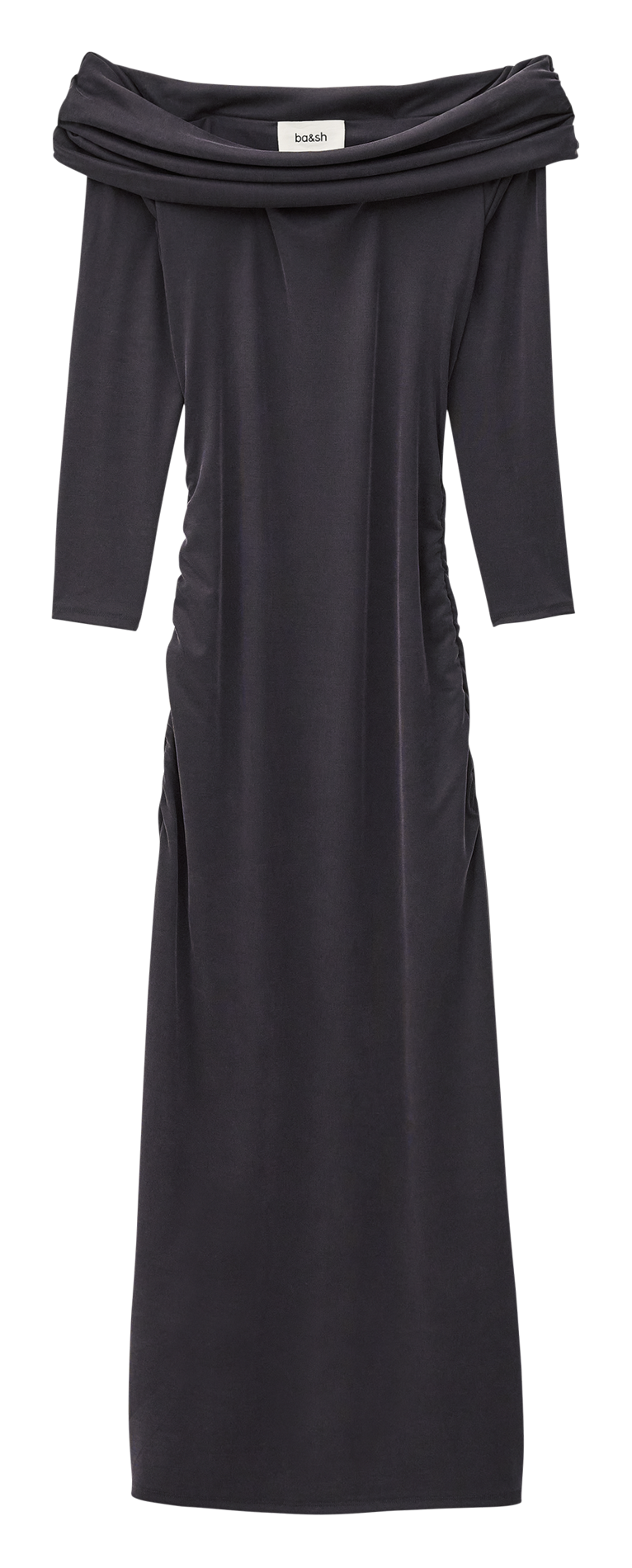 Robe longue col bardot BA&SH Bleu