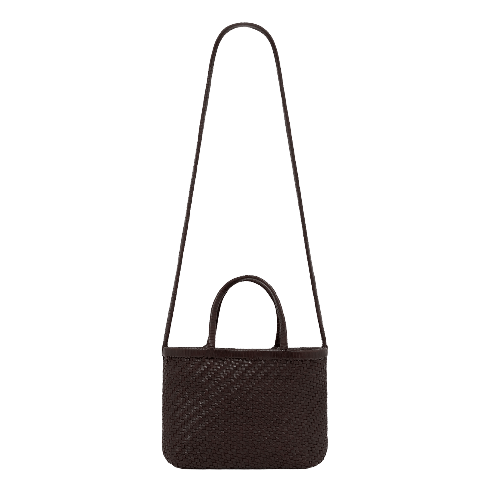 Geflochtene Leder Umhängetasche PABLO Braun