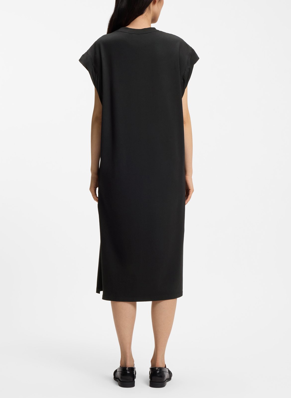 Straight midi dress with split BOSS Black