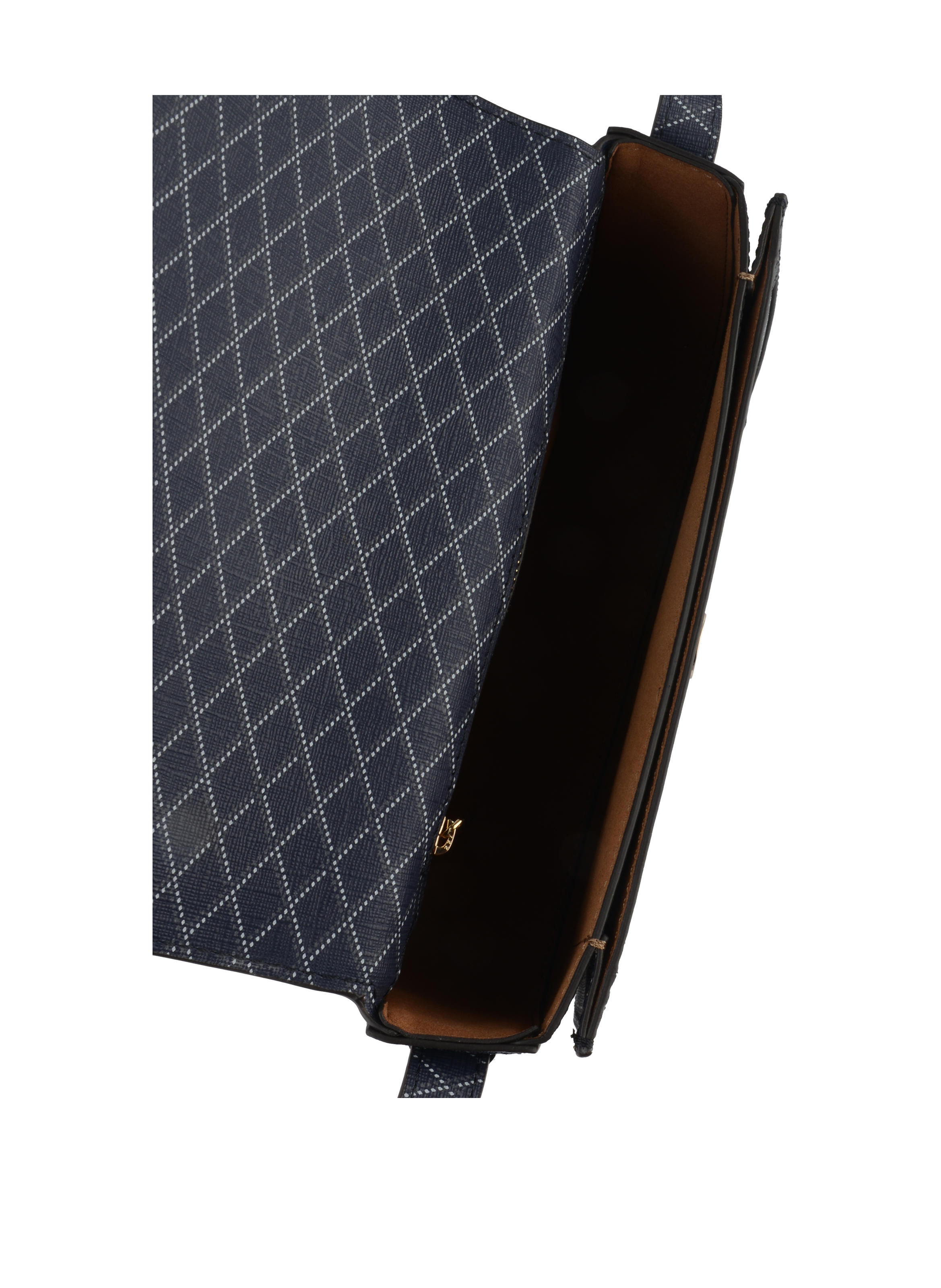 Coated canvas shoulder bag POURCHET Blue