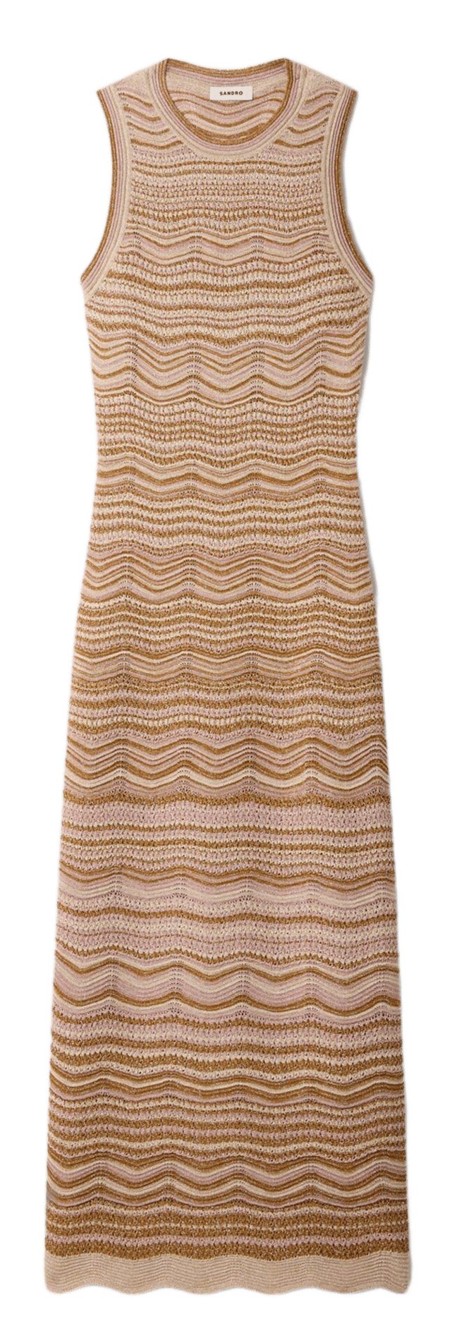 Midi-jurk zonder mouwen met aansluitende pasvorm SANDRO Bruin