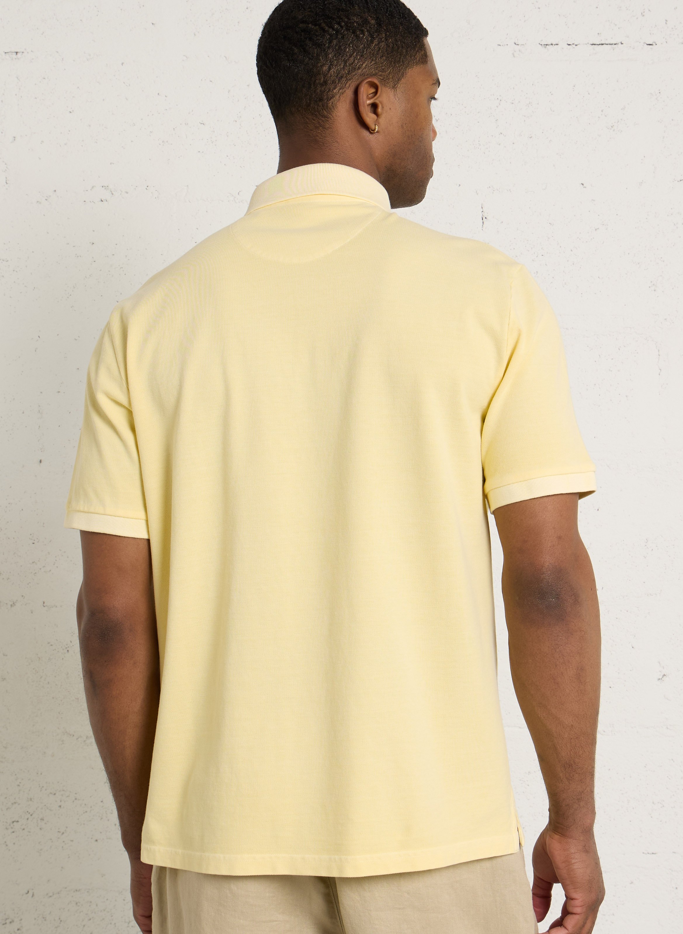 Straight cotton polo shirt GANT Yellow