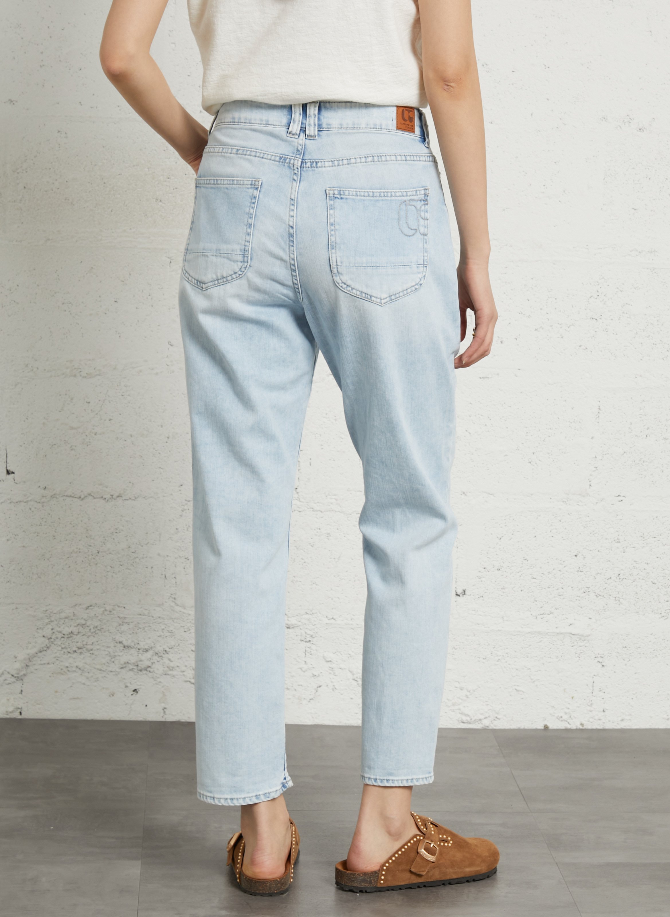 Straight Jeans mit mittelhohem Bund LE TEMPS DES CERISES Blau