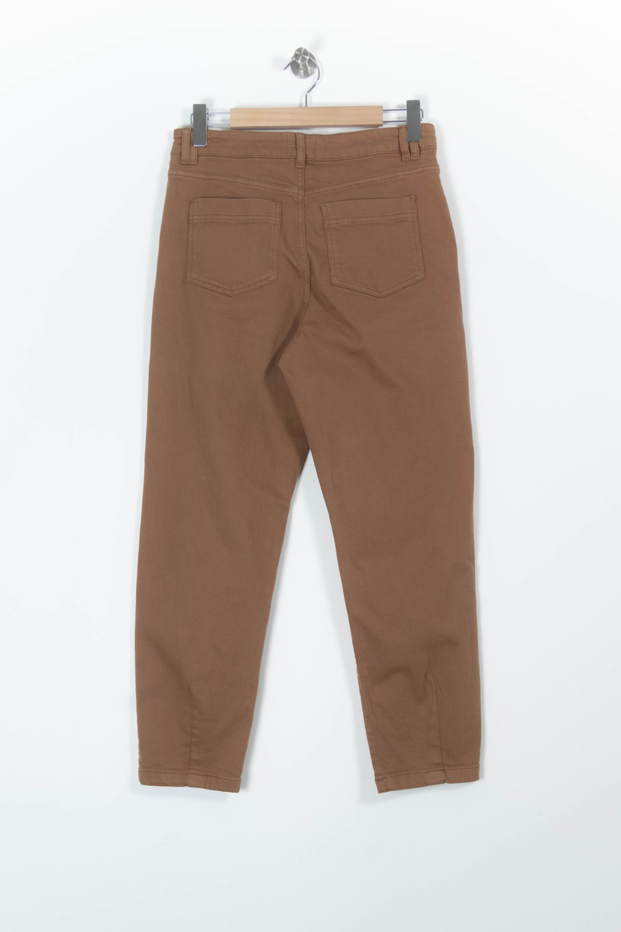 Cropped slim jeans with studs SEZANE - Seconde main Brown