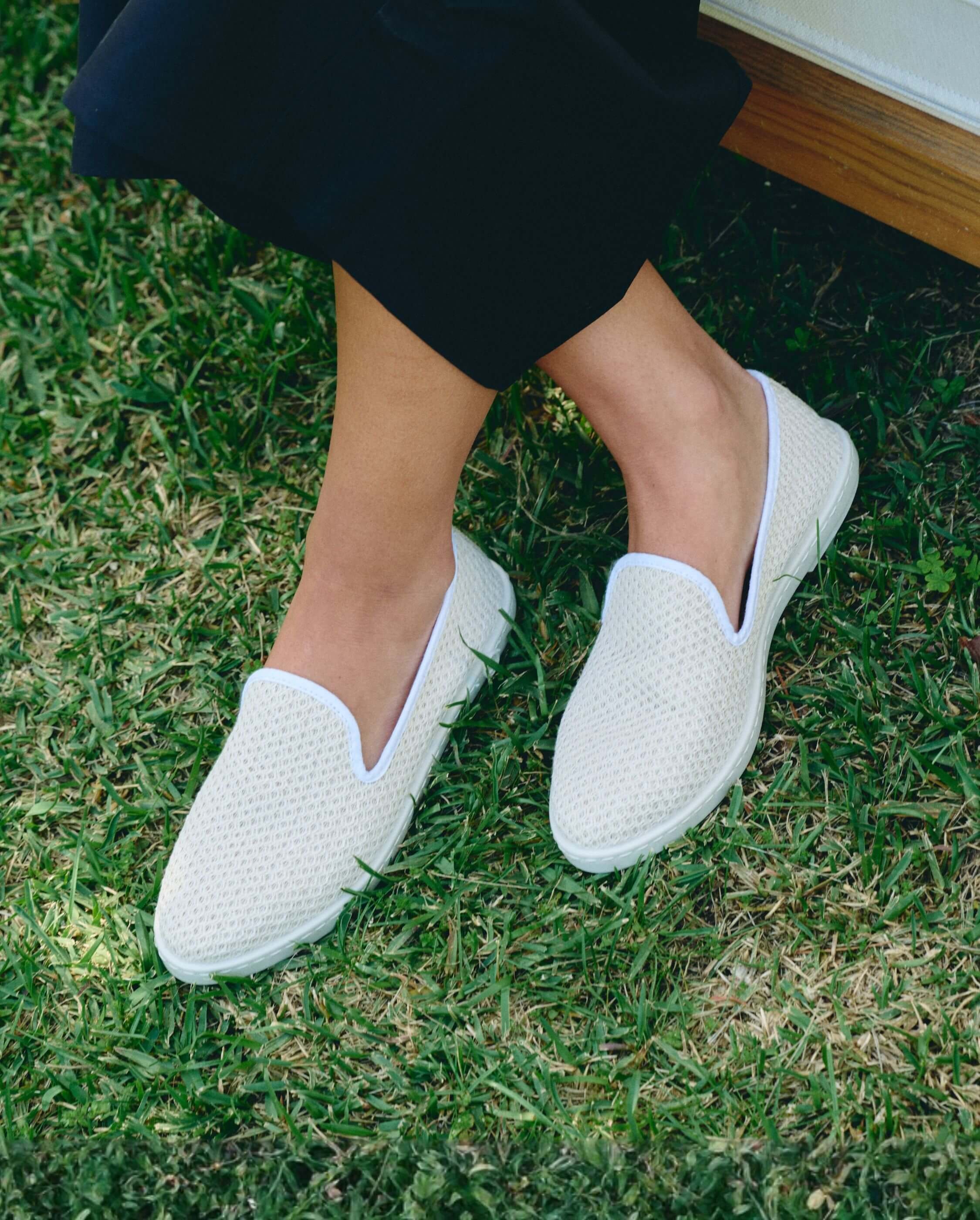Women's espadrille, mesh beige ivory ANGARDE Beige