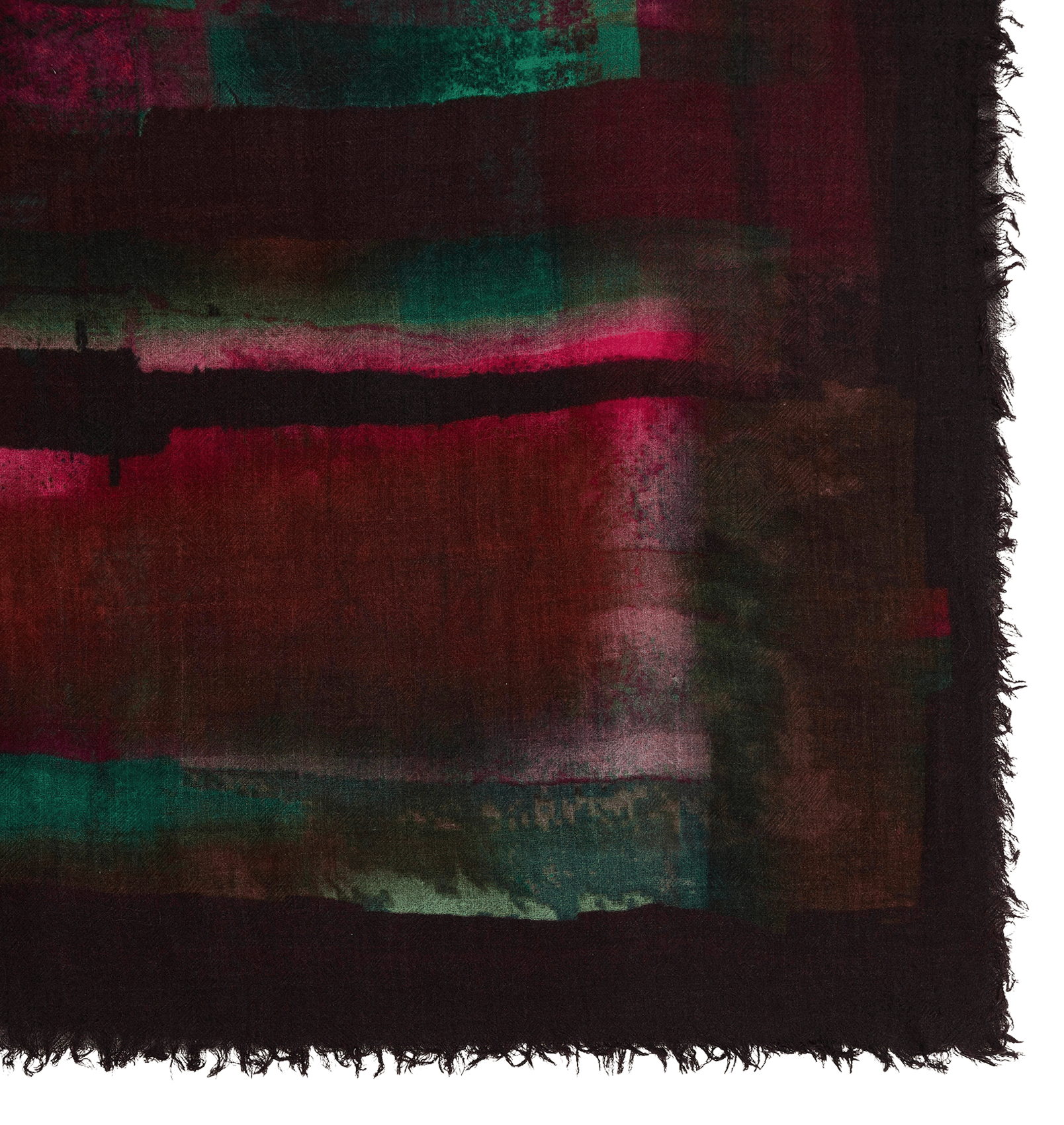 Printed wool scarf COTELAC Brown