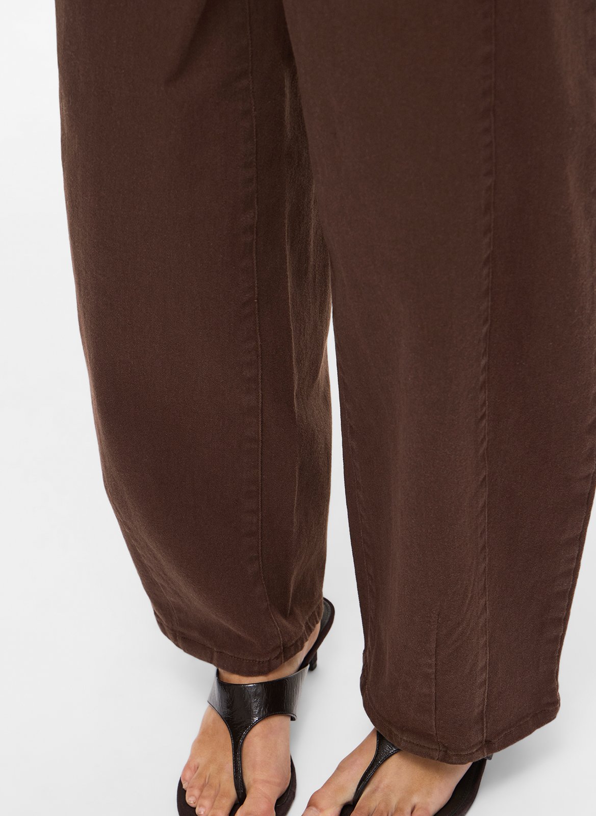 Hoch geschnittene Baumwollmischung Jeansrock VILA Braun